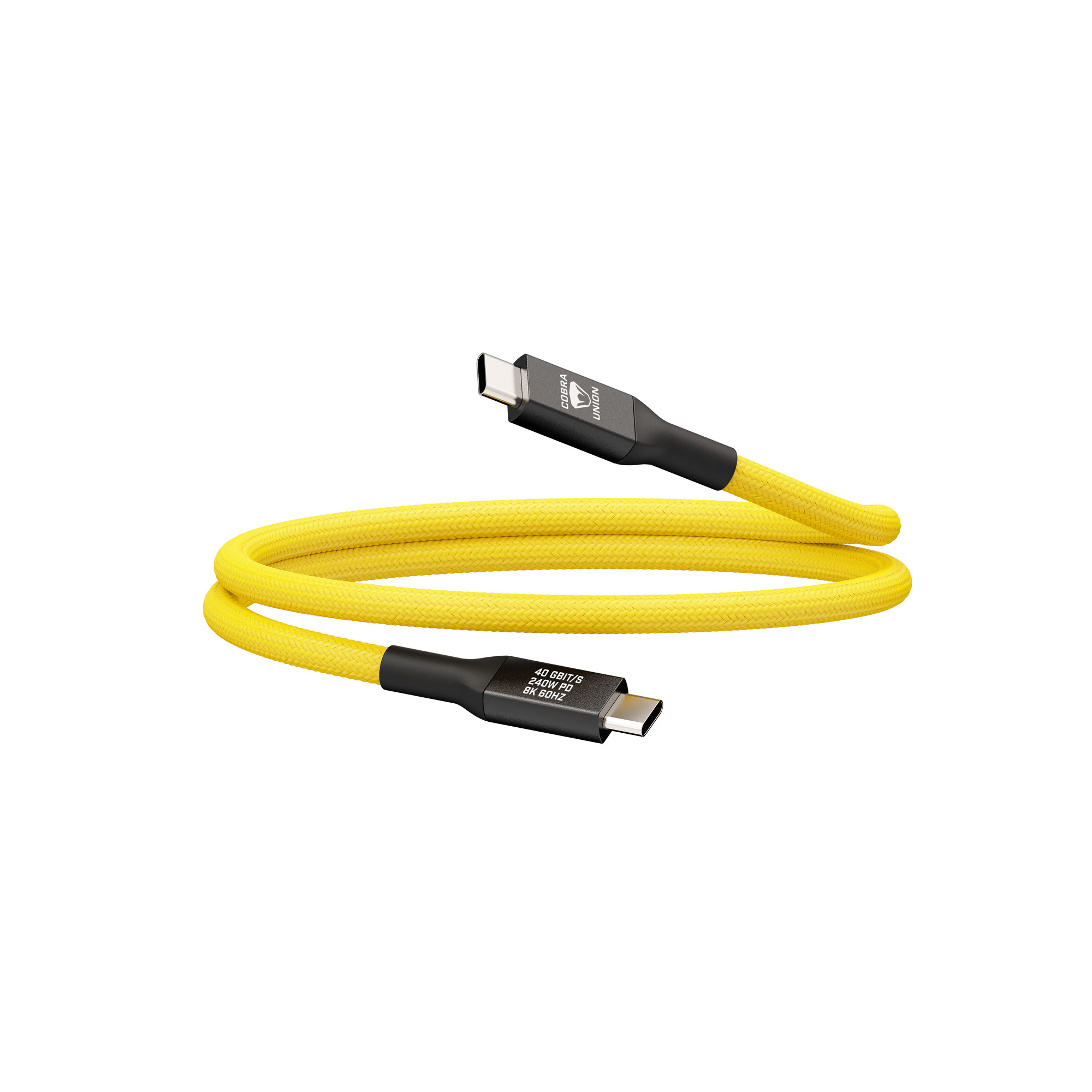 Cobra Union USB-C Kabel Gelb 40G 0,5m gerade