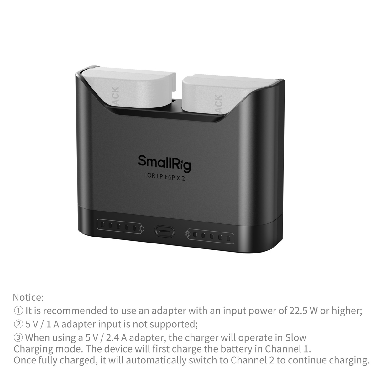 SmallRig 5490 LP-E6P Kamera Akkuladegerät