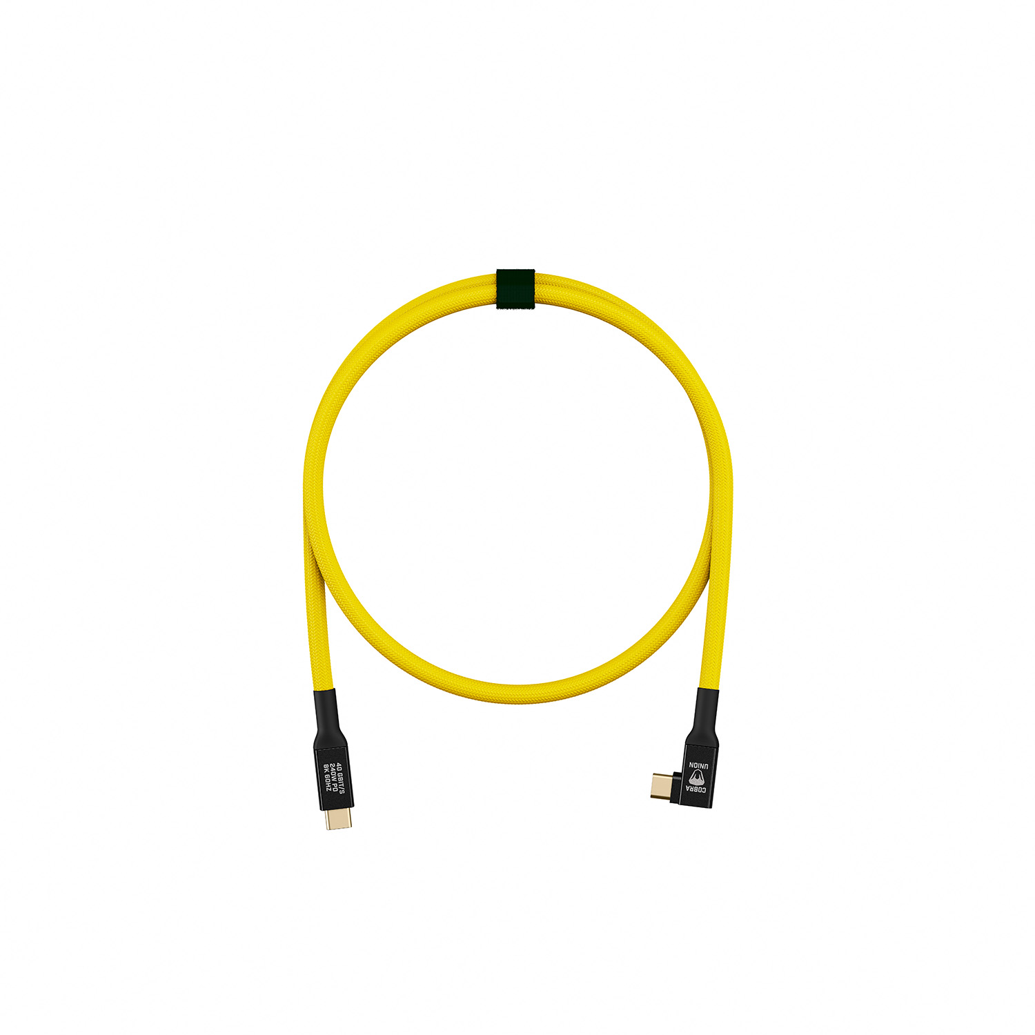 Cobra Union USB-C Cable 0,5M 40G - Yellow Angled