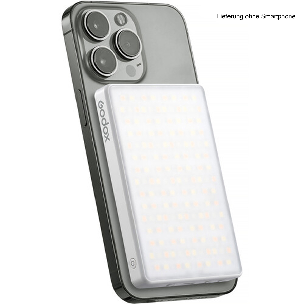 Godox MA5R weiß, RGB-Panel-Licht und Powerbank