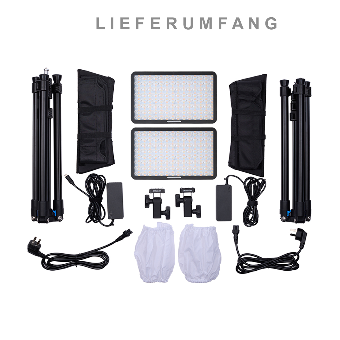 Amaran Pano 60c charcoal 2-Lichtkit (EU) Flächenleuchten