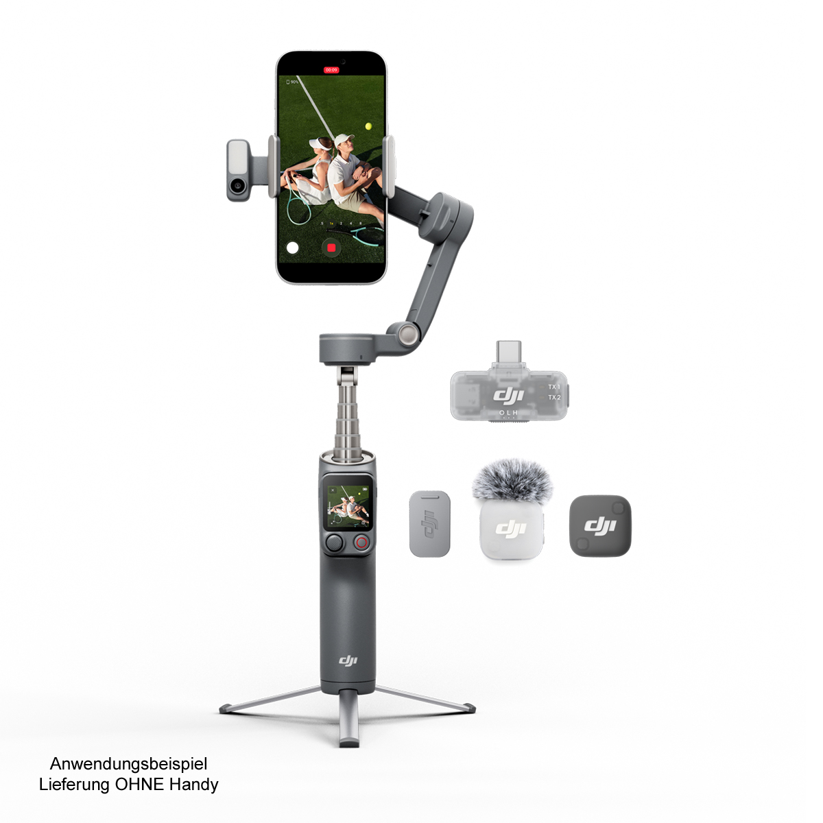 DJI OSMO Mobile 8P Creator Combo, Gimbal mit Multif.-Modul+Mic Mini+Ladeg.