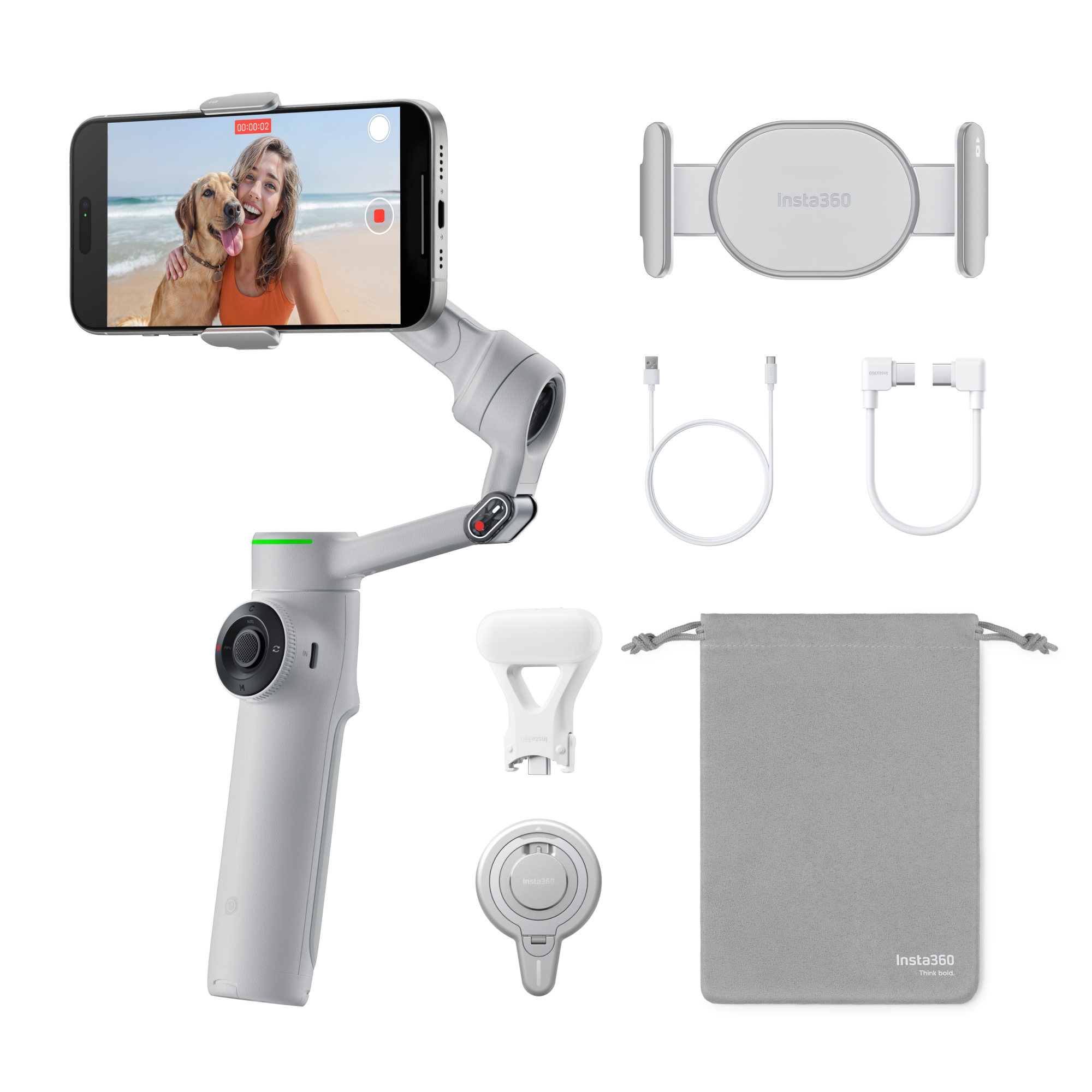 Insta360 Flow 2 Pro Creator Bundle Stone Gray