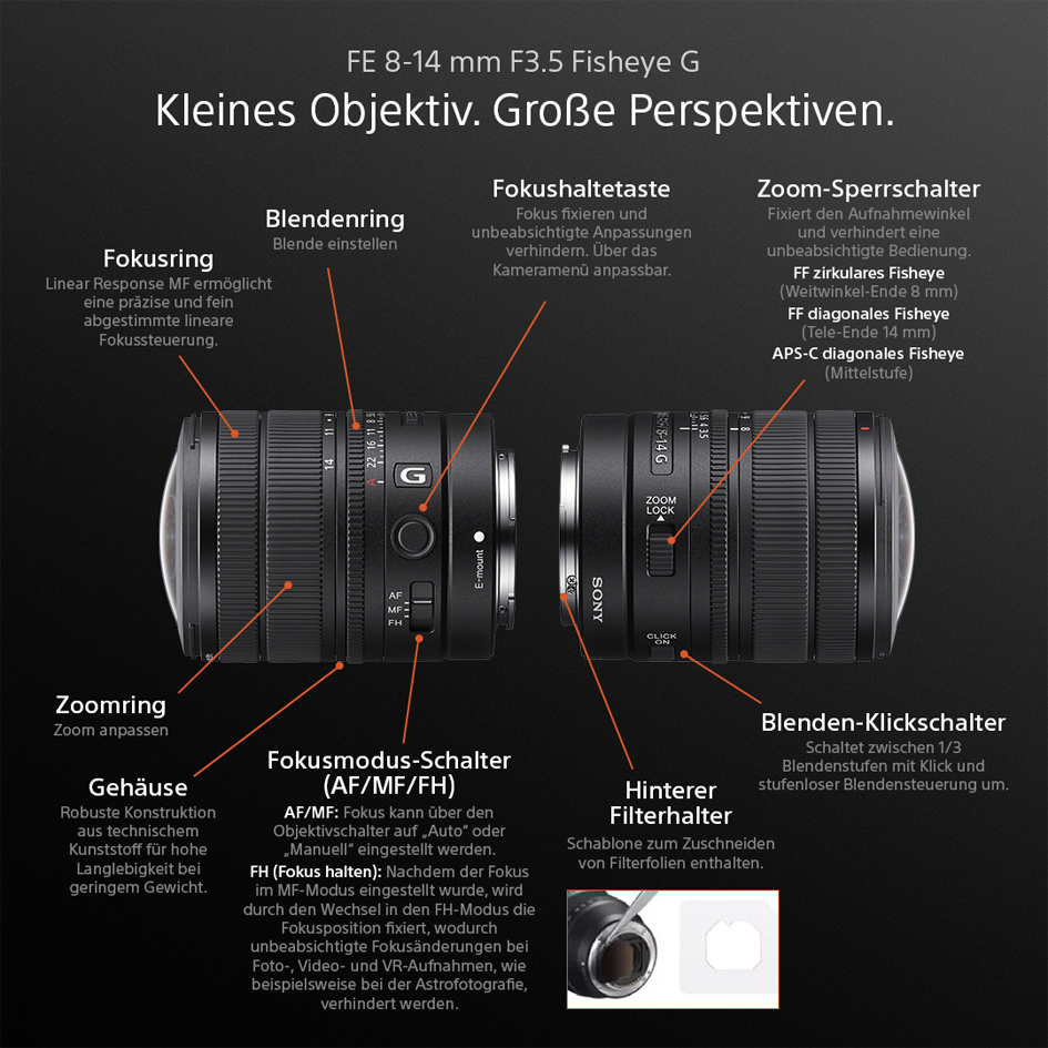 Sony FE 8-14mm/3,5 Fisheye G Objektiv