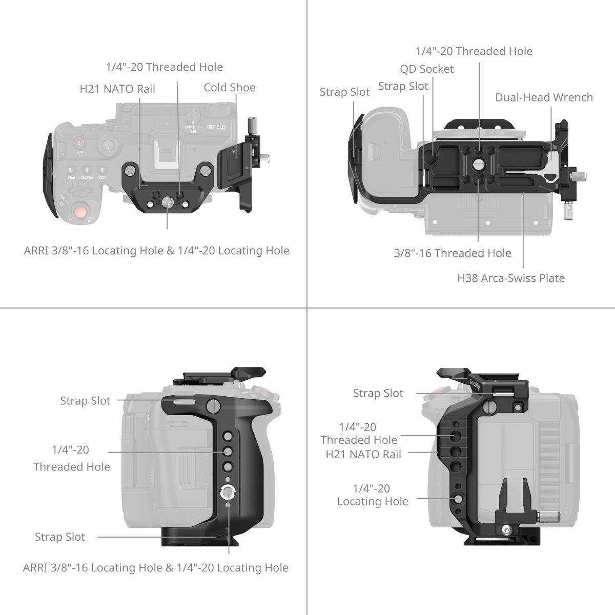 SmallRig 5656 Cage Kit für Canon EOS C50