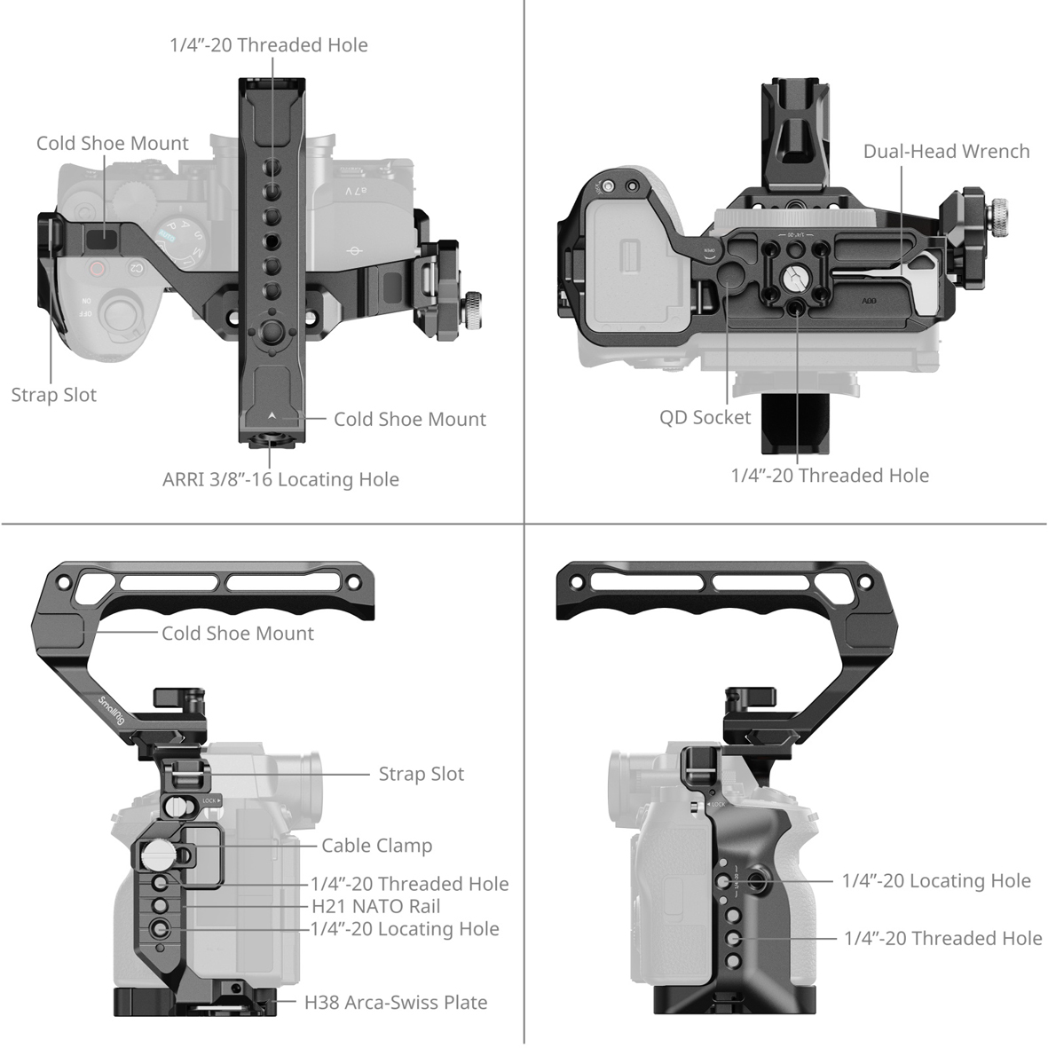 SmallRig 6026 Advanced Cage Kit für Sony Alpha 7 V / 7R V / 7 IV