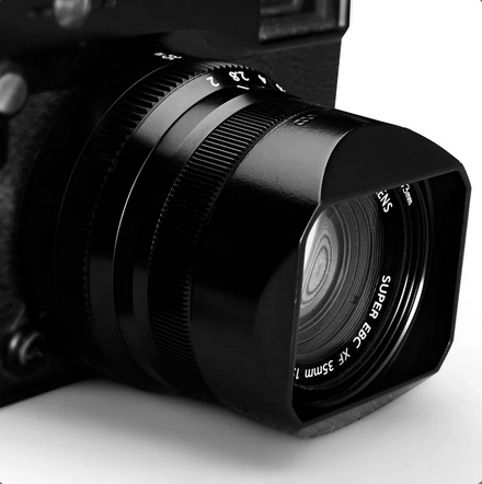 Squarehood Gegenlichtblende für Fujifilm XF 23mm und XF 35mm F/2.0 Black