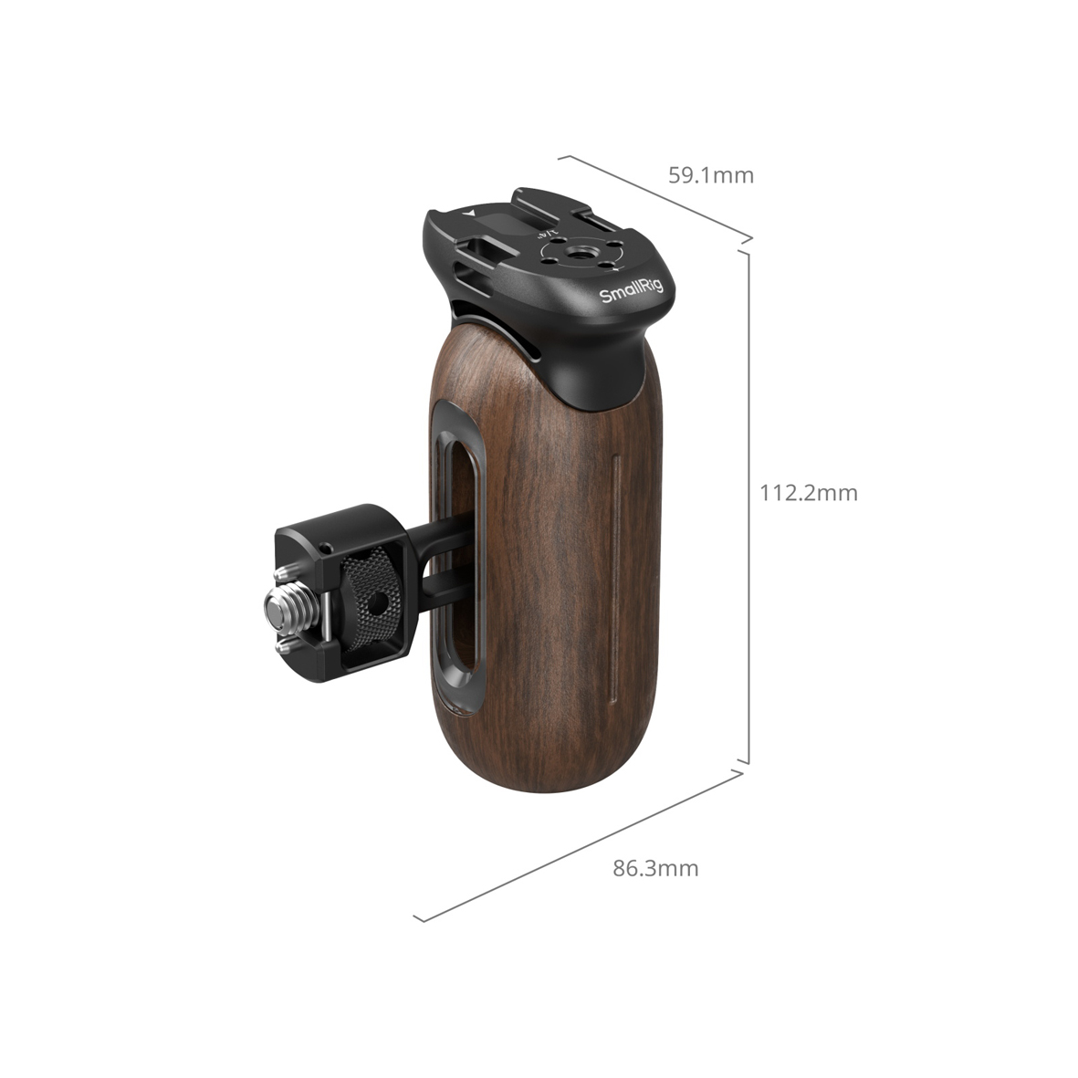 SmallRig 5238 Seitlicher Holzgriff mit 1/4"-20&3/8"-16 ARRI-Pos.-Schrauben