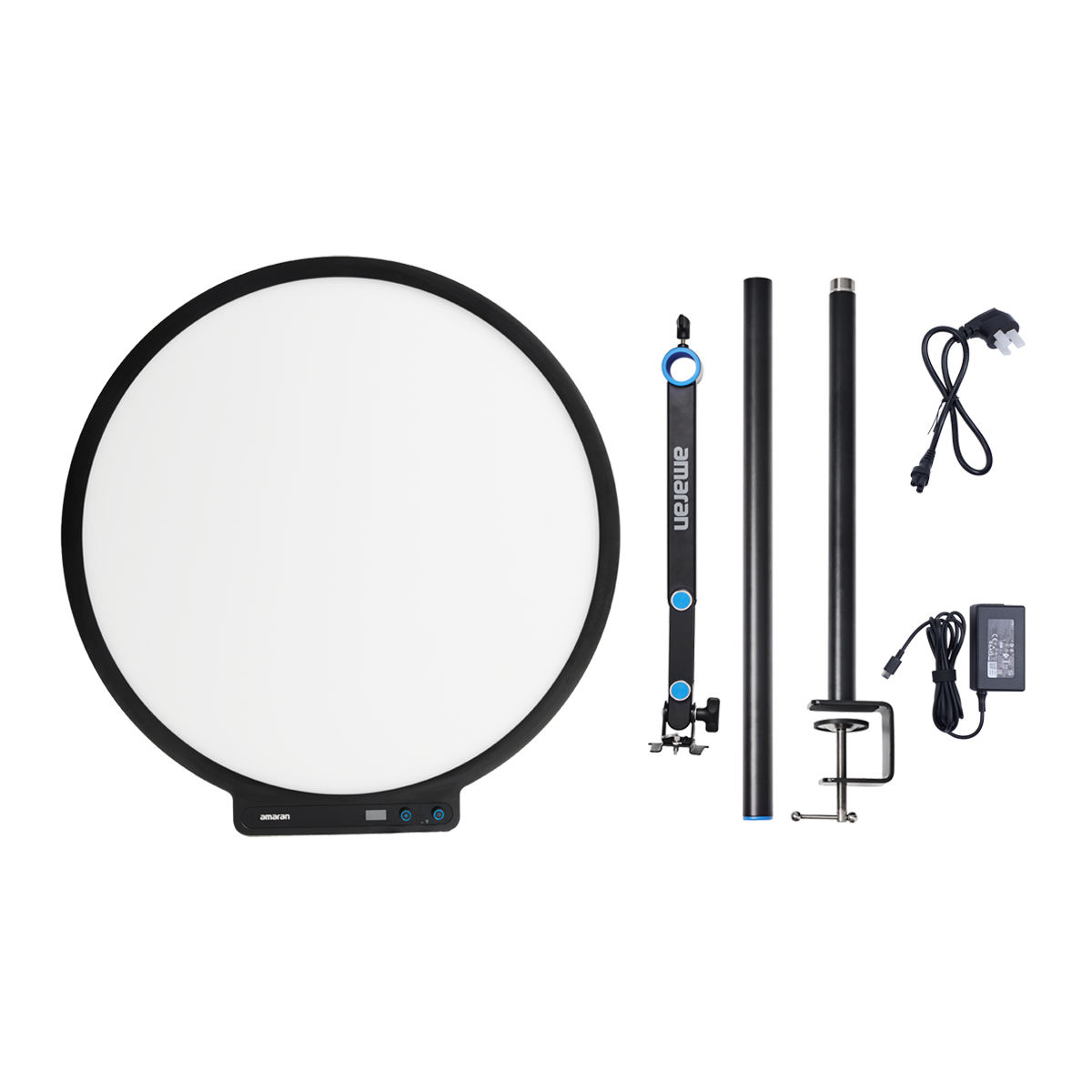 Amaran Verge Max Kit Charcoal (EU), Bi-Color Flächenleuchte mit Tischständer