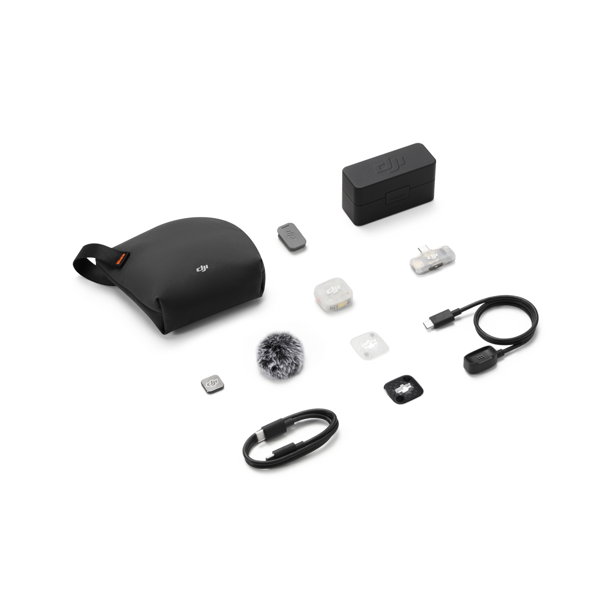 DJI MIC Mini 2S (1 TX+1 Mobile RX+Charg. Case), Empfänger, Sender, Ladeschale