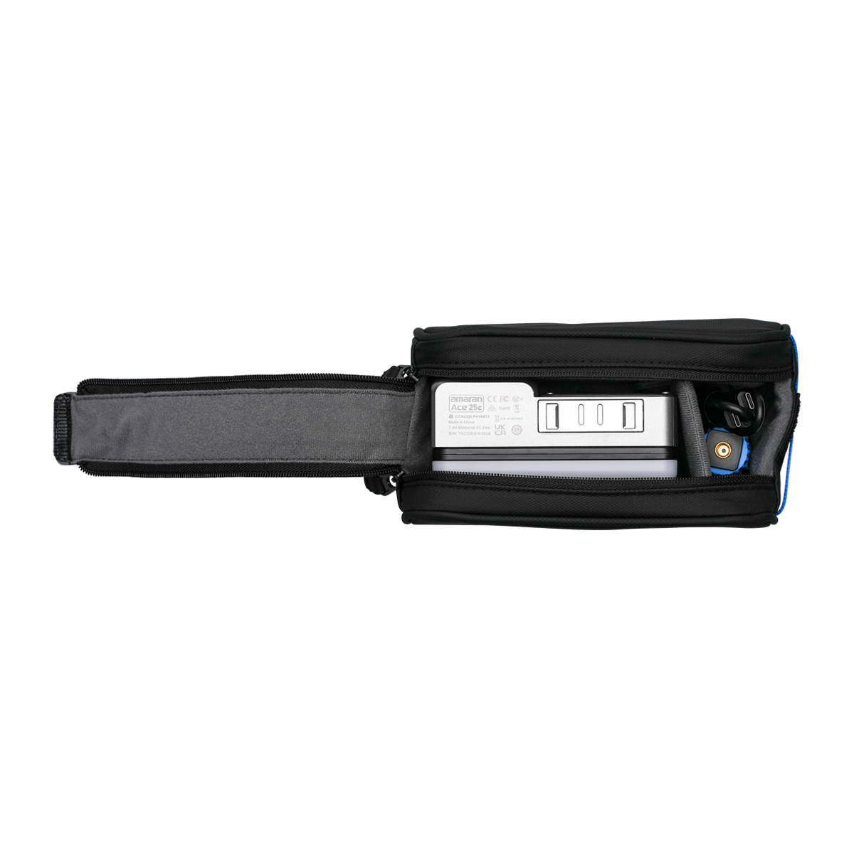 Amaran Ace 25c Silver Kit RGBWW-LED Kameraleuchte+Grid+Mini-Stativ+Tasche