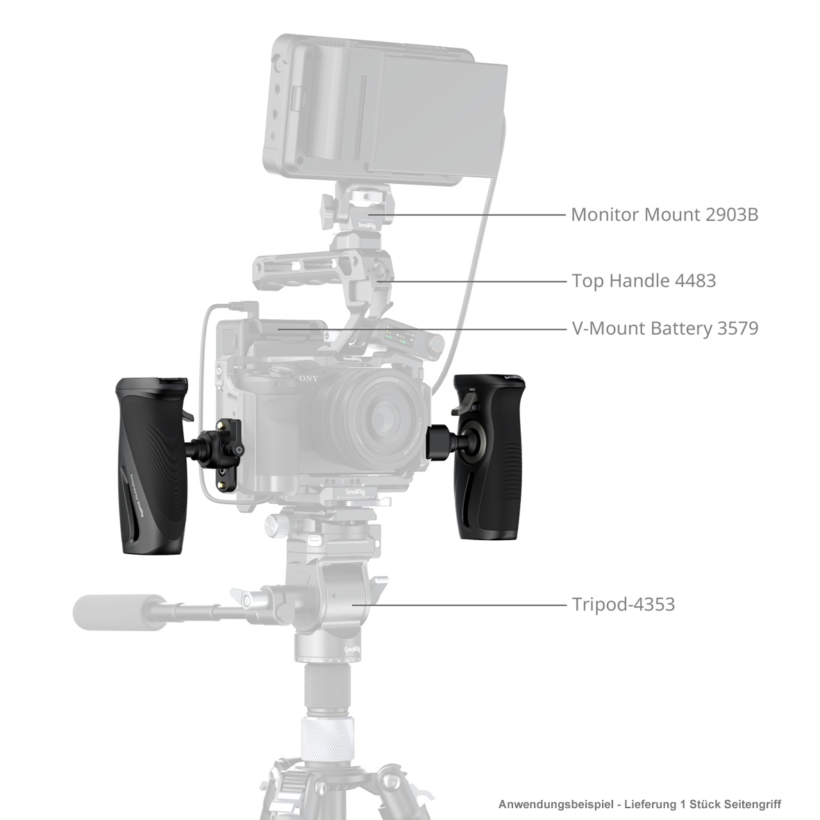 SmallRig 5160 Drehbarer Seitengriff mit NATO-Klemme