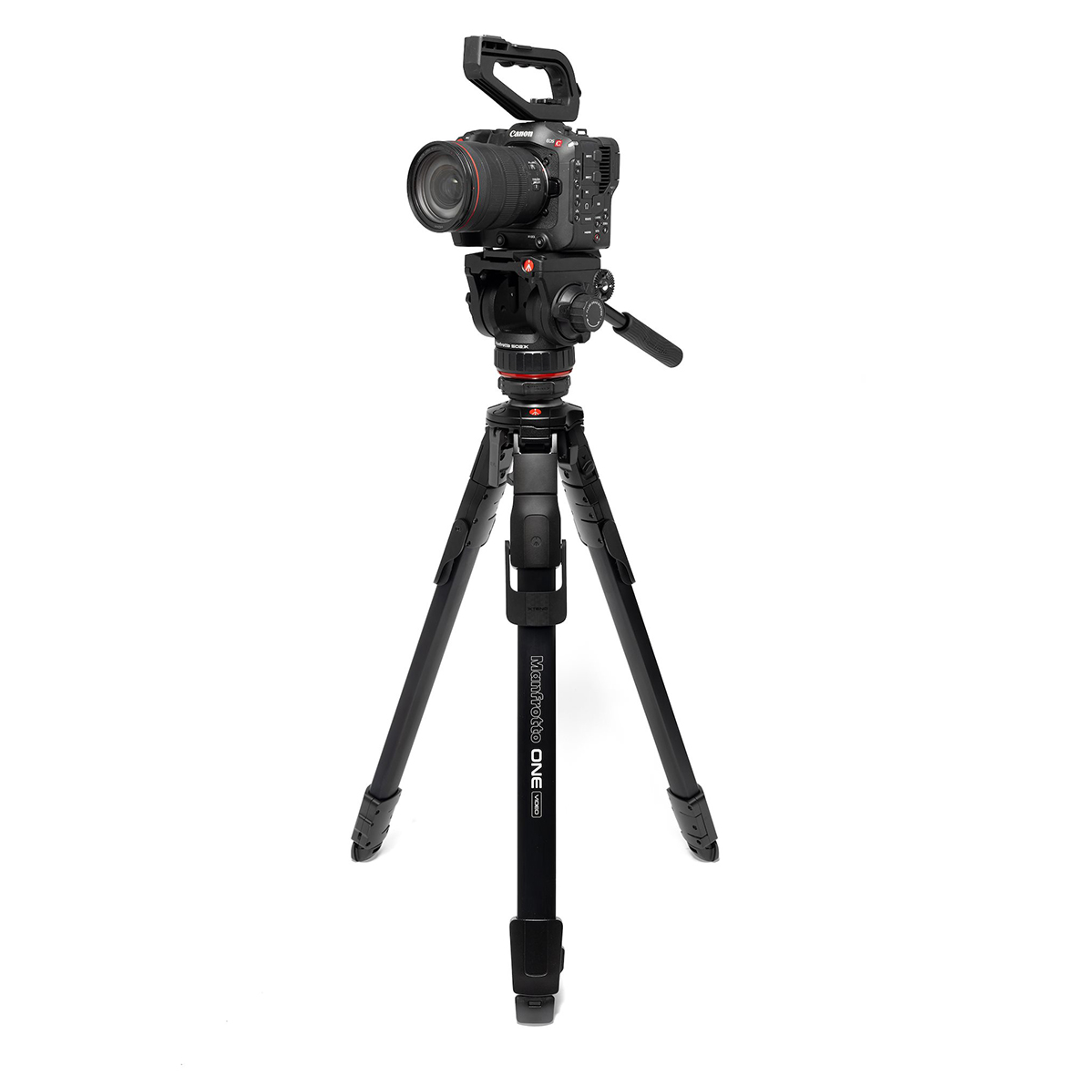 Manfrotto Videostativ Alu Kit mit Fluid Videokopf 502X