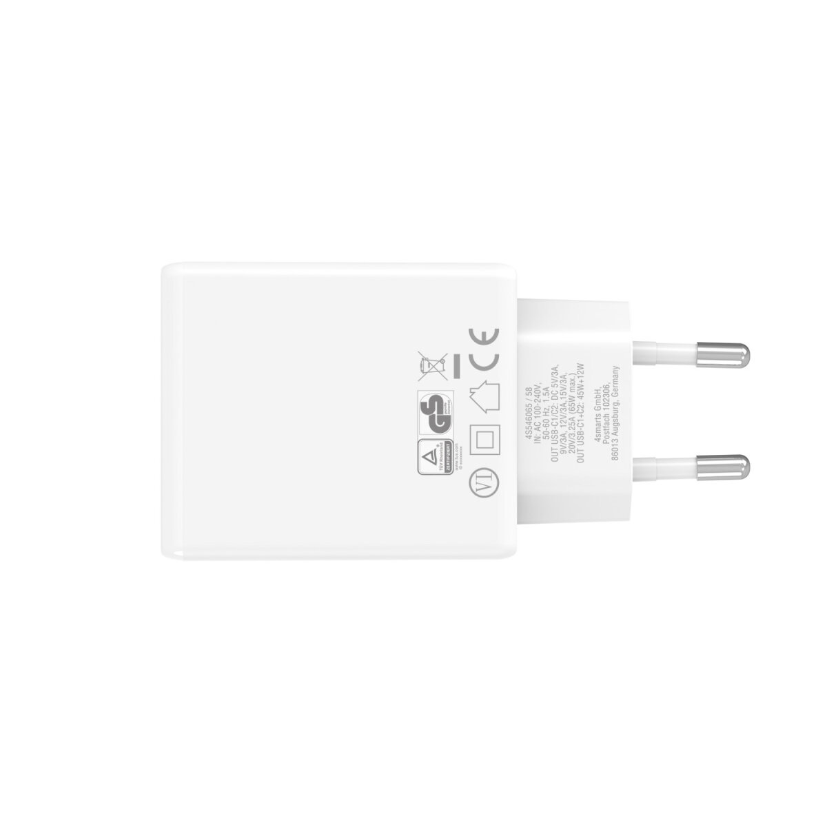 4smarts PDPlug Slim Dual 65W GaN 2C, Netzladegerät