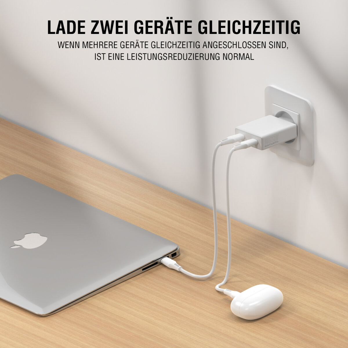 4smarts PDPlug Slim Dual 65W GaN 2C, Netzladegerät