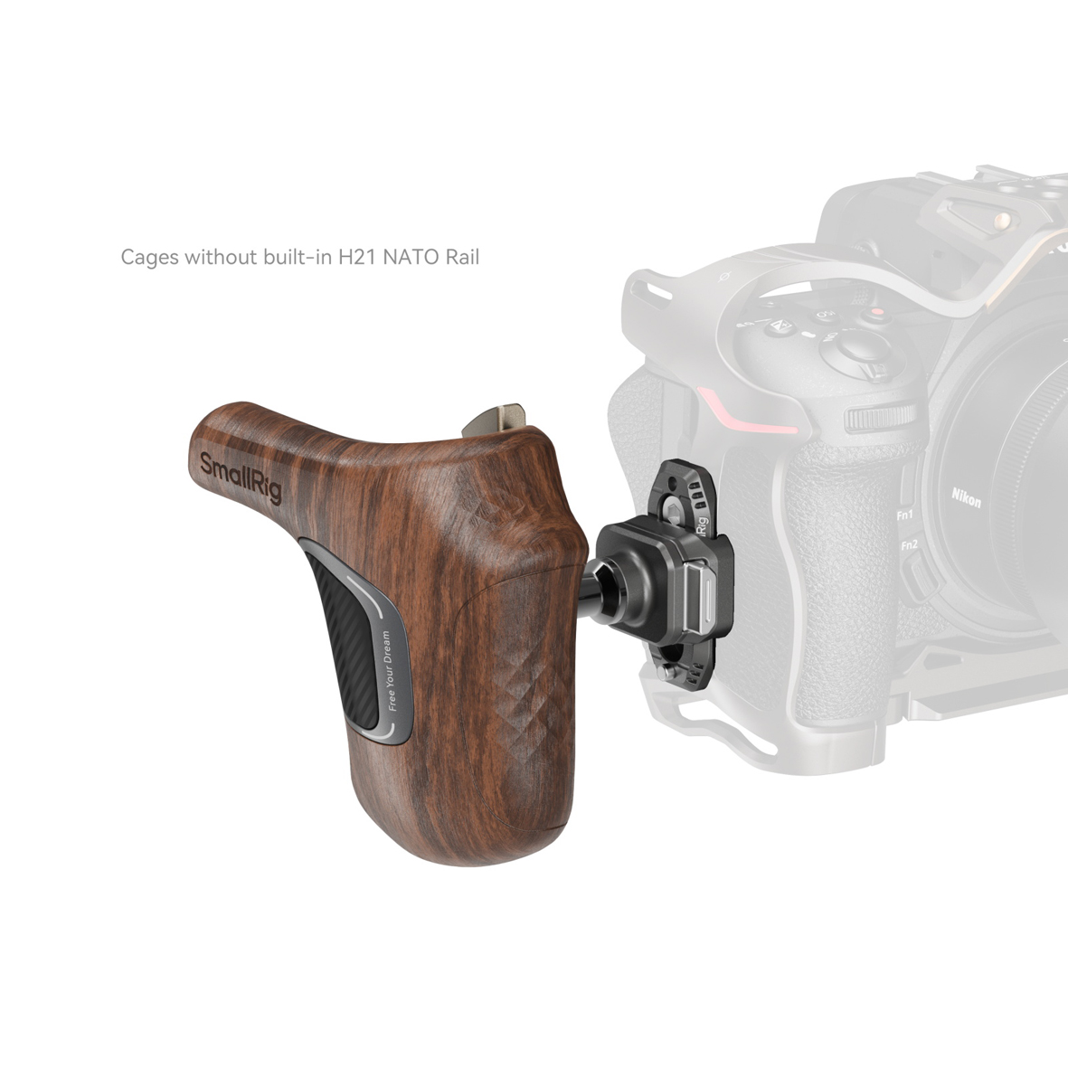SmallRig 5192 Image Grip Right Side Holzgriff mit NATO-Klemme