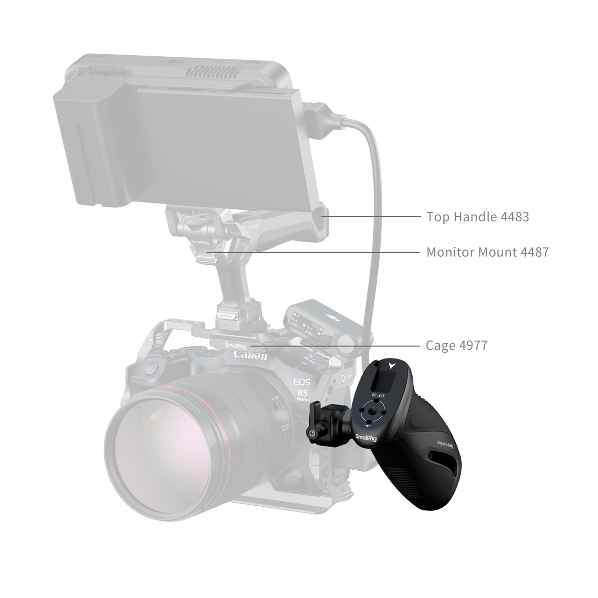 SmallRig 5160 Drehbarer Seitengriff mit NATO-Klemme