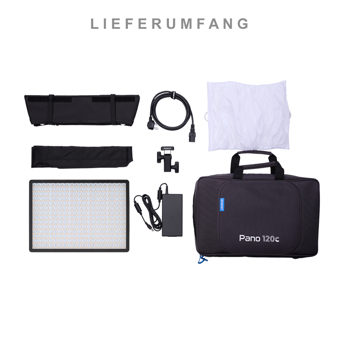 Amaran Pano 120c charcoal Lichtkit (EU) Flächenleuchte