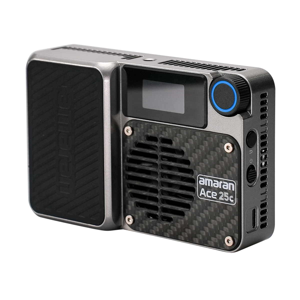 Amaran Ace 25c Silver Kit RGBWW-LED Kameraleuchte+Grid+Mini-Stativ+Tasche