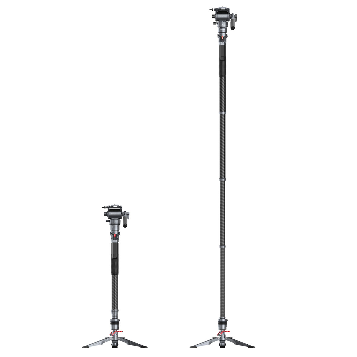 SmallRig 5565 Carbonfaser Video-Monopod grau