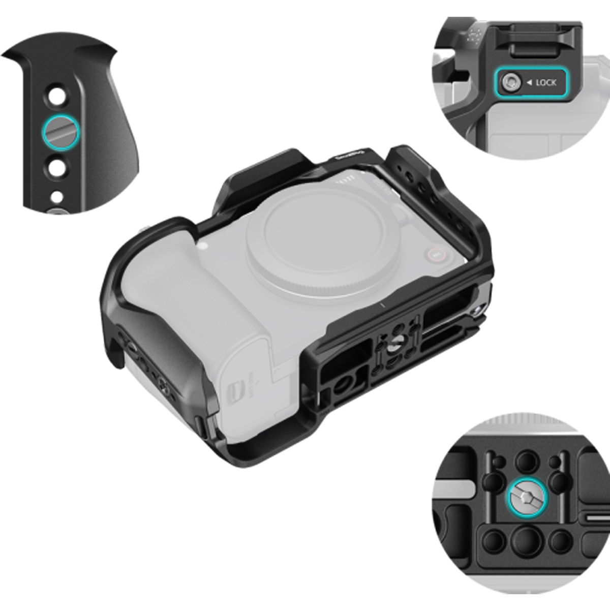 SmallRig 6372 HawLock Schnellverschluss - Cage für Canon EOS R6 V
