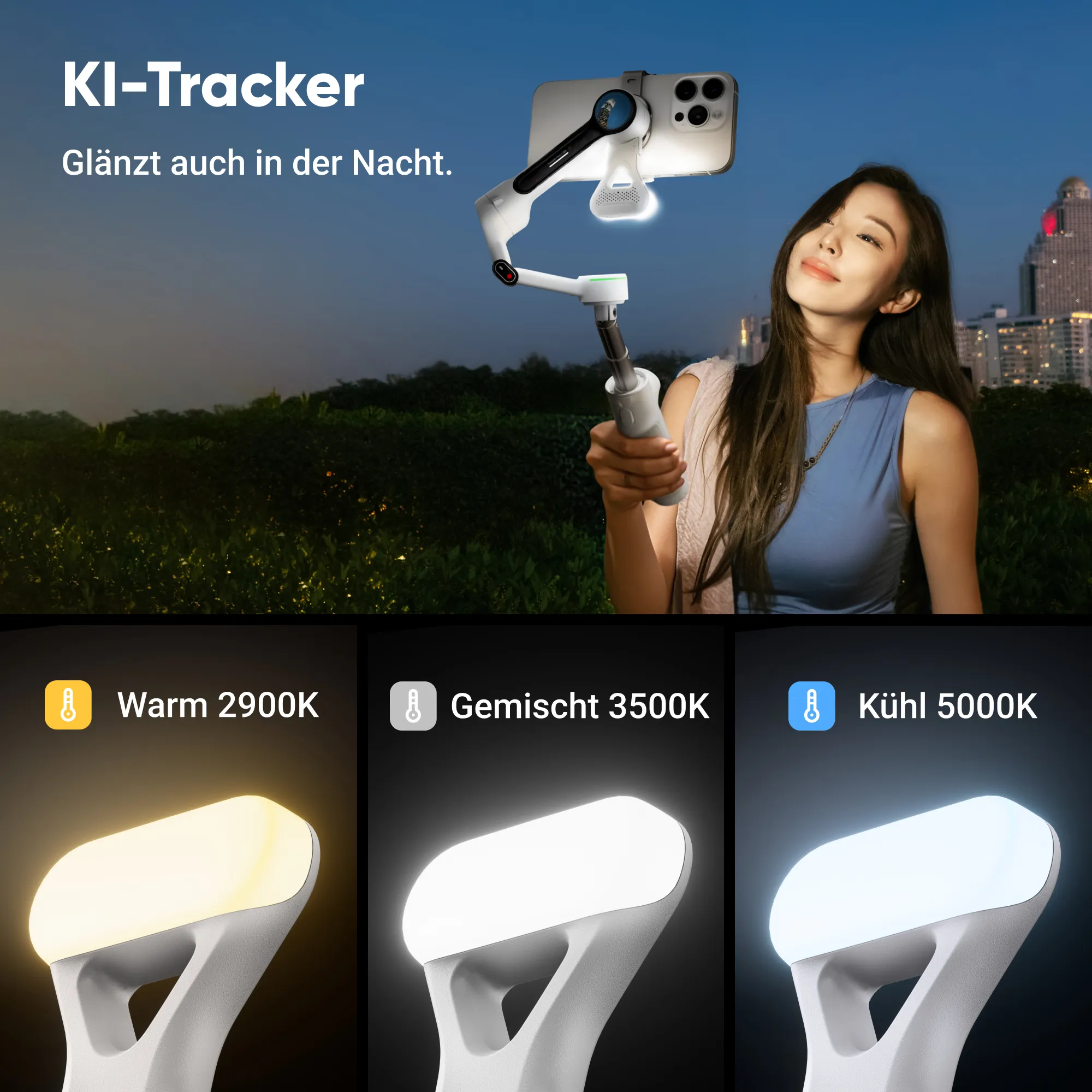 Insta360 Flow 2 Pro AI Tracker Bundle Stone Gray