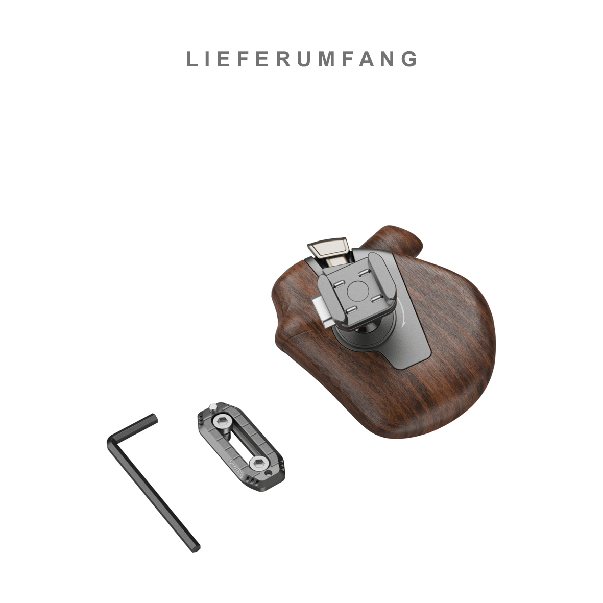 SmallRig 5192 Image Grip Right Side Holzgriff mit NATO-Klemme