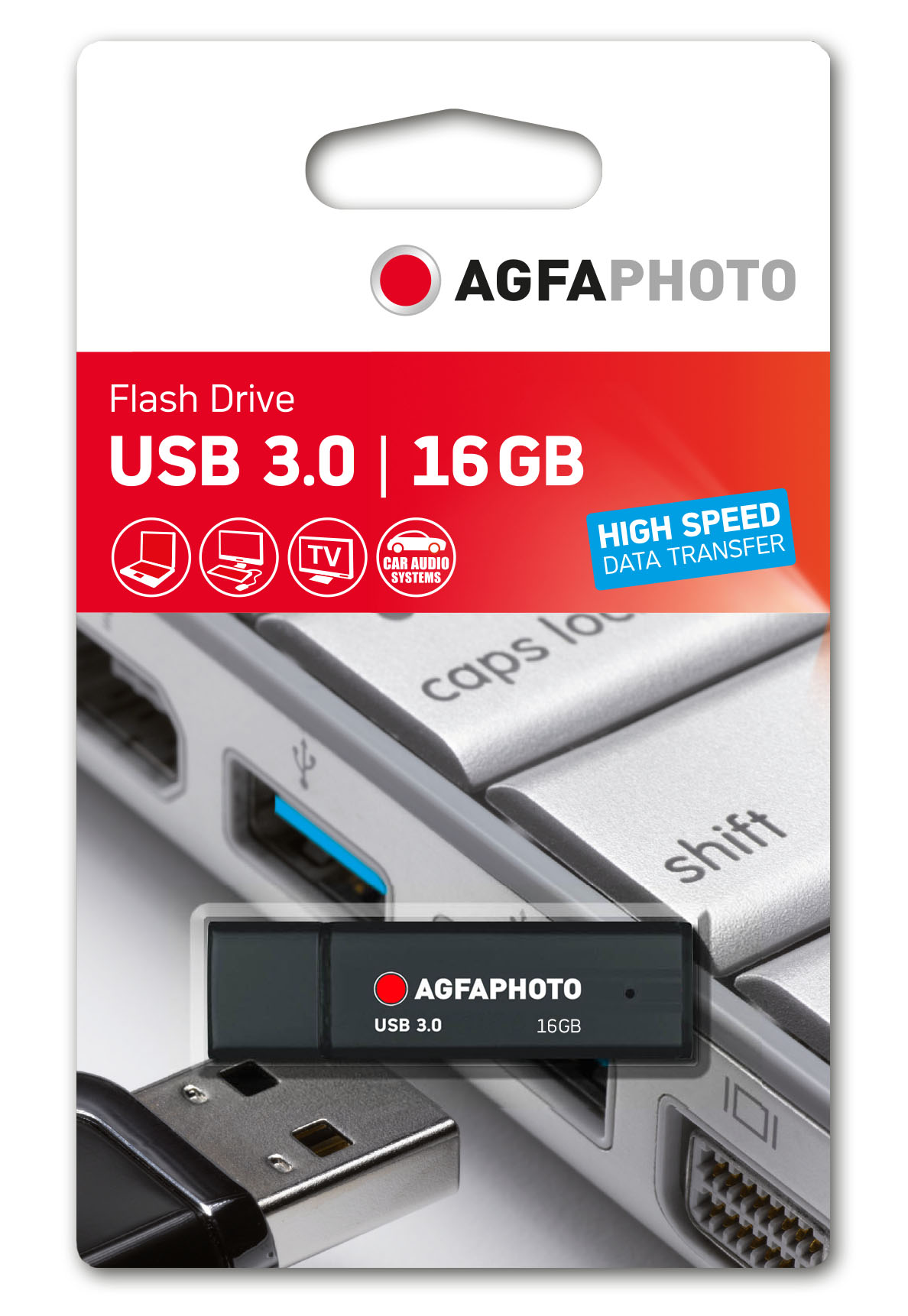 AgfaPhoto USB-Stick 16 GB, USB 3.0 schwarz