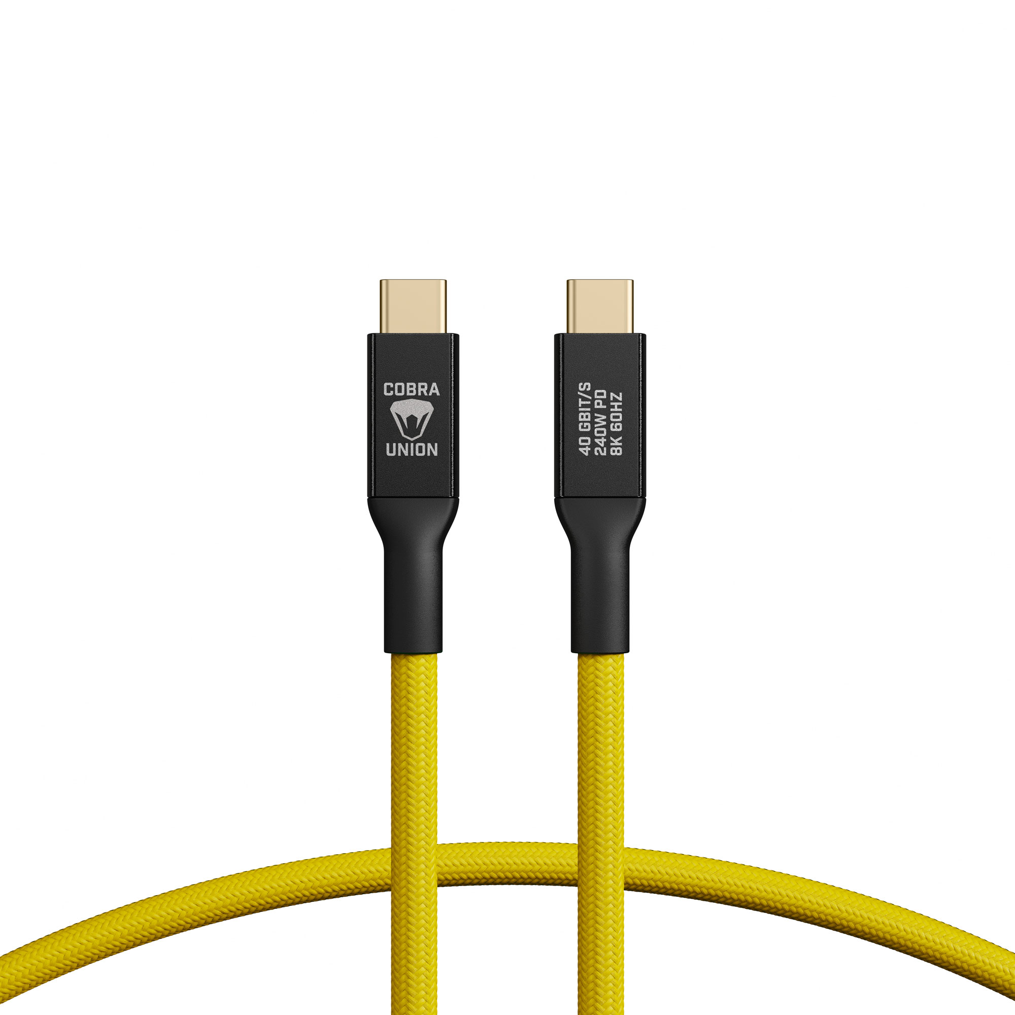 Cobra Union USB-C Kabel Gelb 40G 0,5m gerade