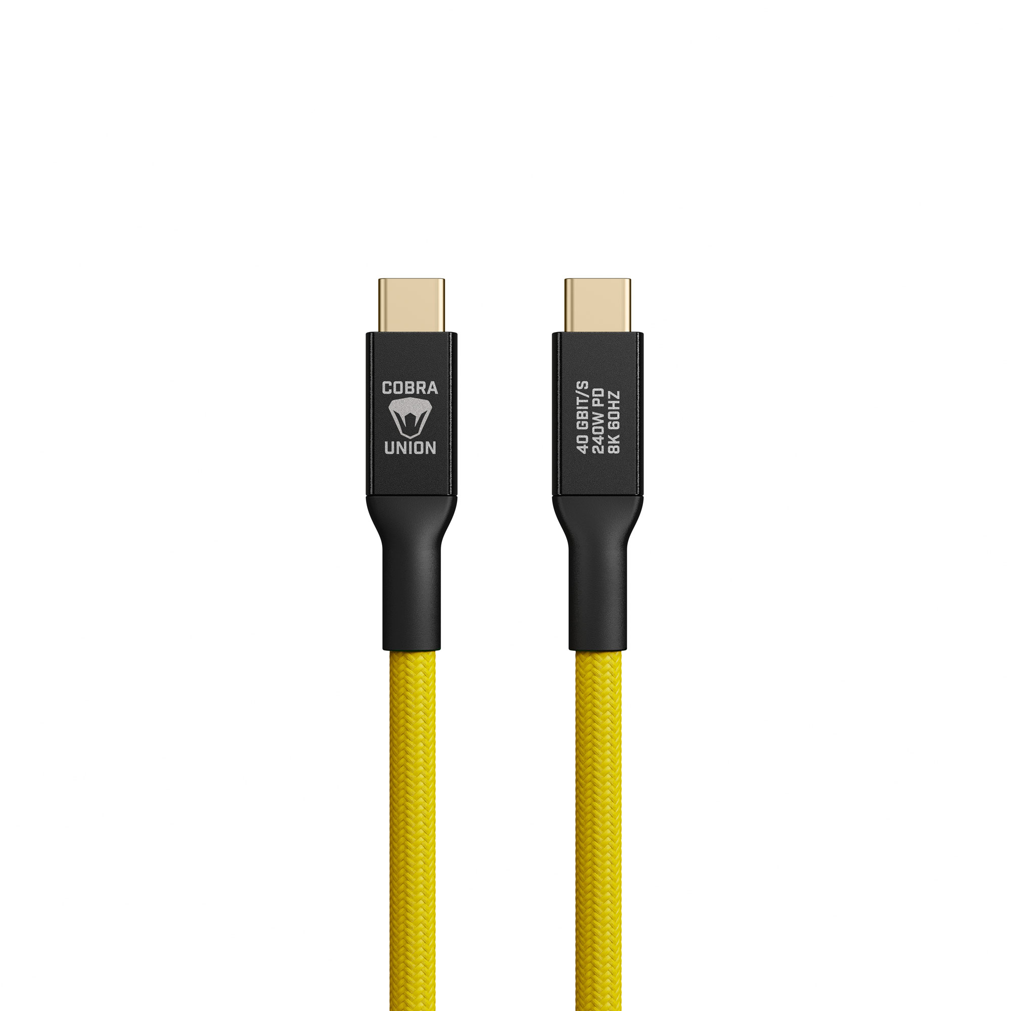 Cobra Union USB-C Kabel Gelb 40G 0,3m gerade