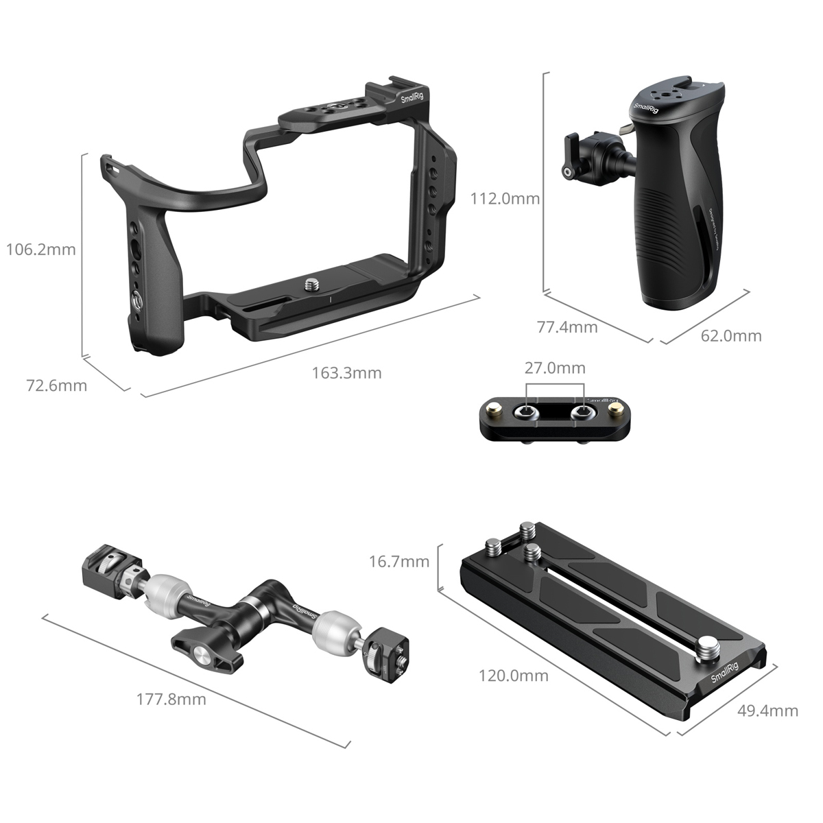 SmallRig 6382 HawLock Schnellwechsel- Set f. vertikale Käfige Canon EOS R6 V