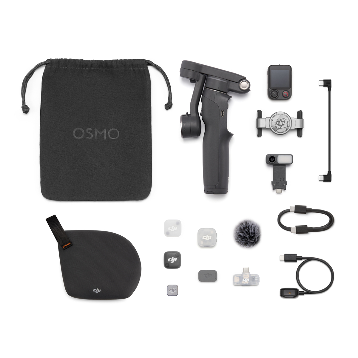 DJI OSMO Mobile 8P Creator Combo, Gimbal mit Multif.-Modul+Mic Mini+Ladeg.