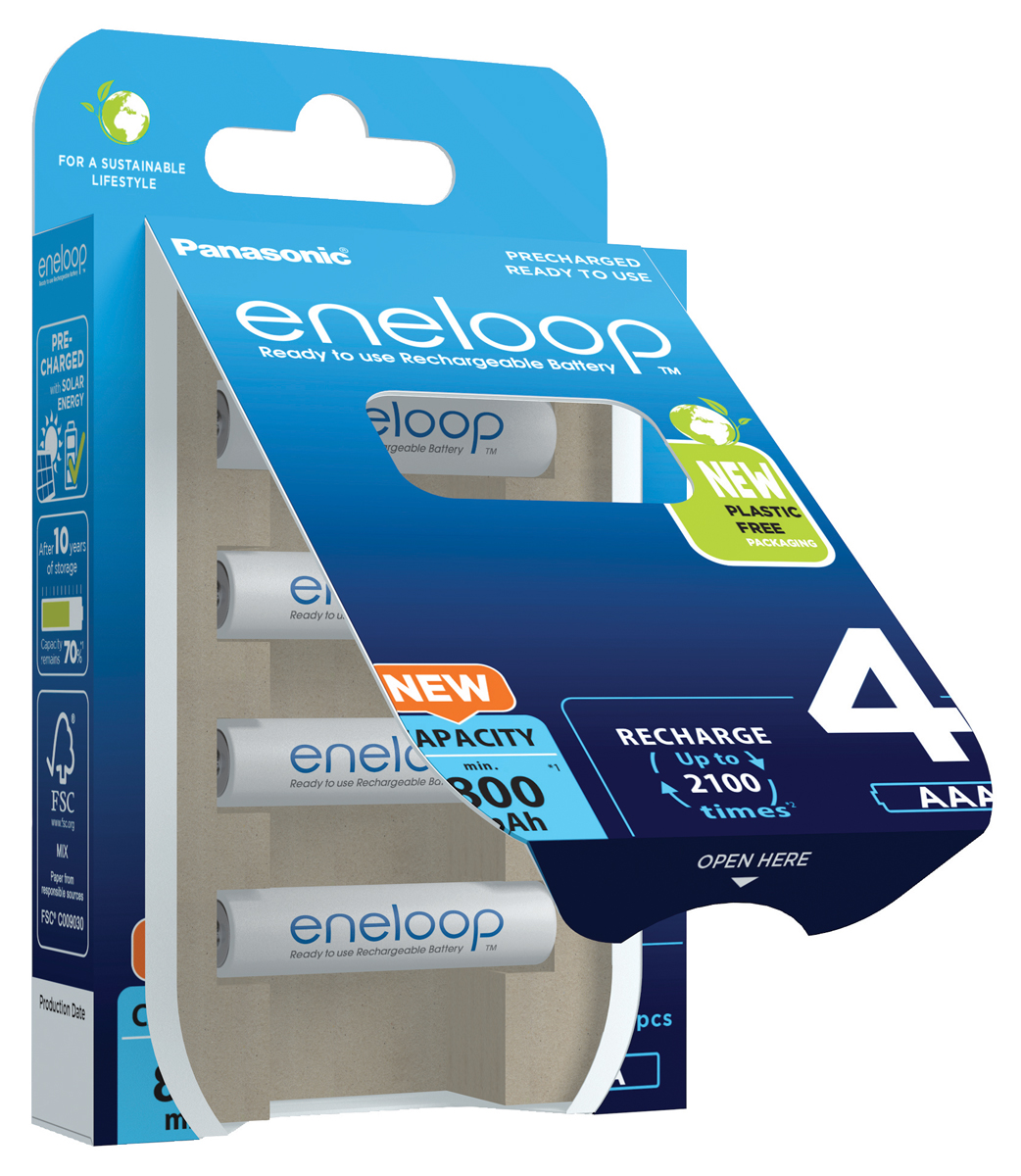 Panasonic eneloop AAA 800 mAh 4er Micro Blister (BK-4MCDE/4BE)