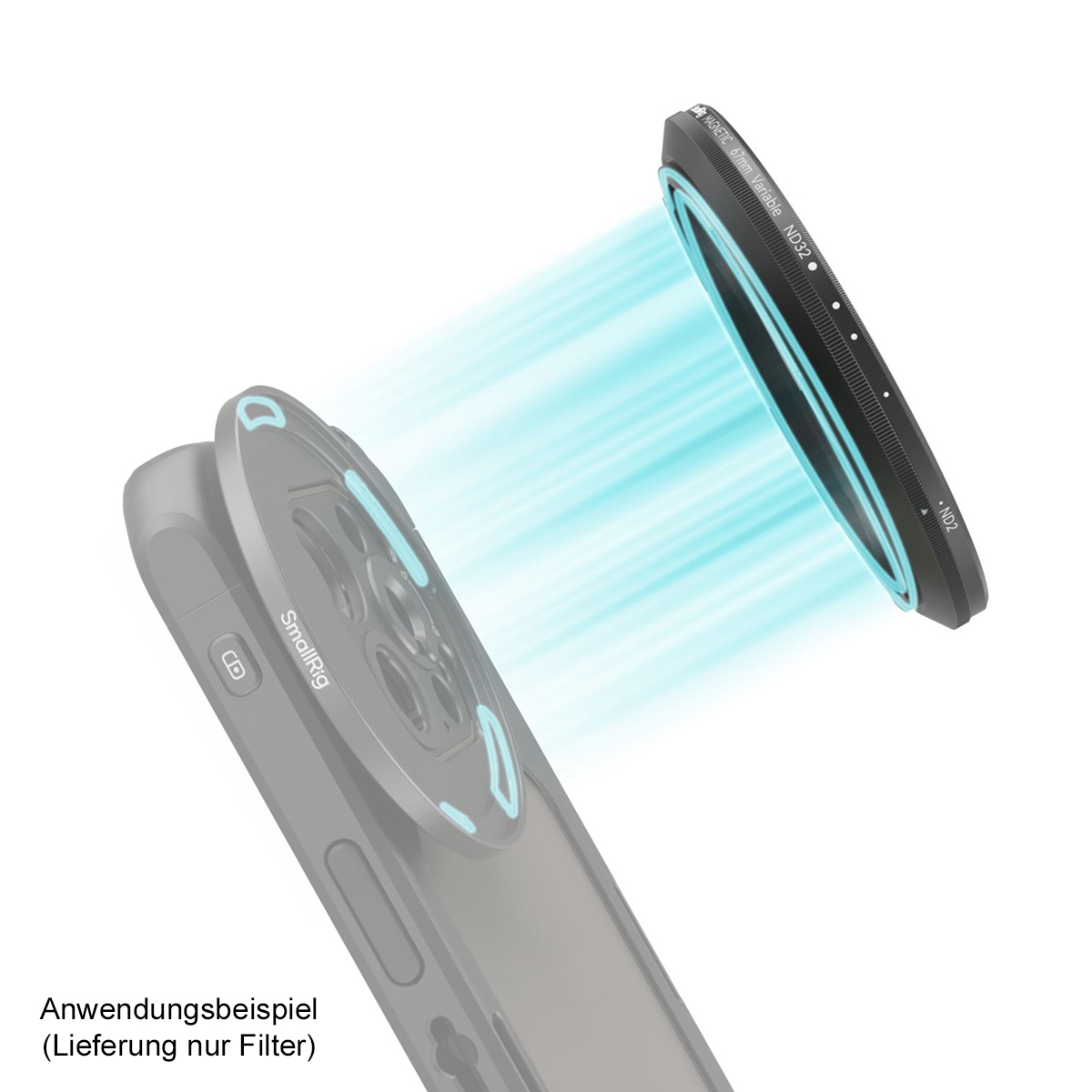SmallRig 4581 Attachable VND Filter ND2-ND32 (1-5 Stop) 67 mm