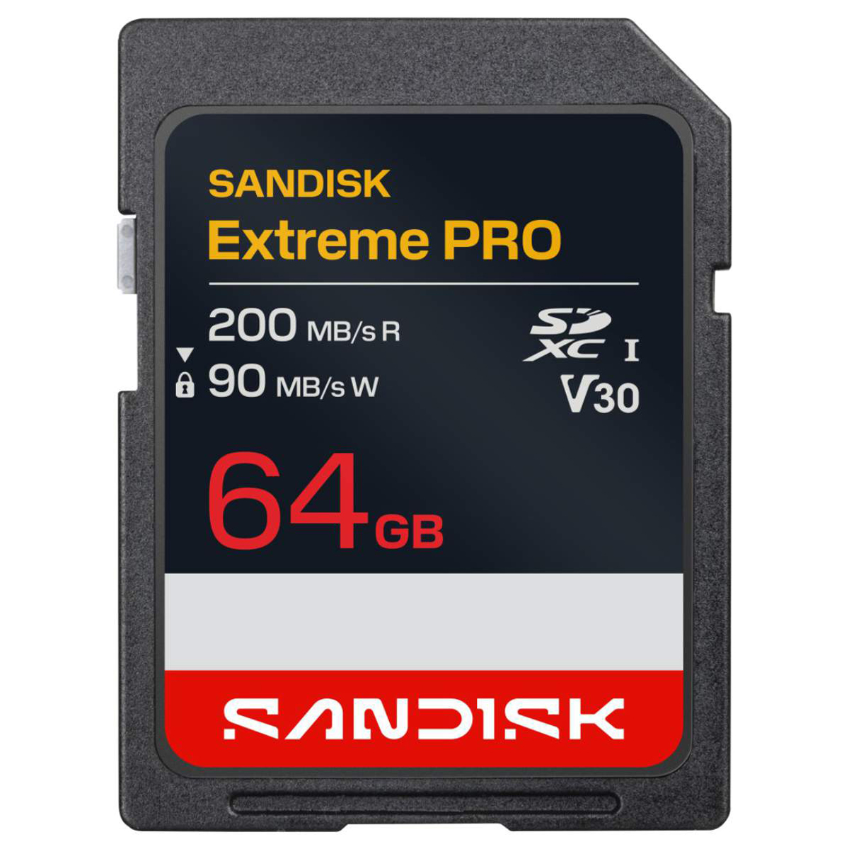 SanDisk 64 GB SDXC-Karte Extreme PRO UHS-I V30 U3 R200MB/s / W90MB/s 4K UHD