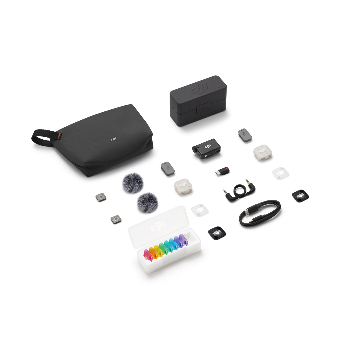 DJI MIC Mini 2S (2 TX + 1 RX+Charging Case), Empfänger, Sender, Ladeschale