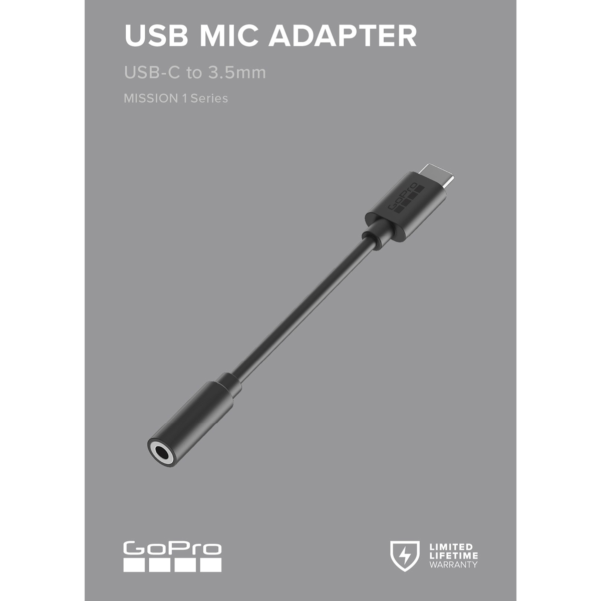 GoPro USB Mic Adapter USB-C to 3.5mm (Mission 1)