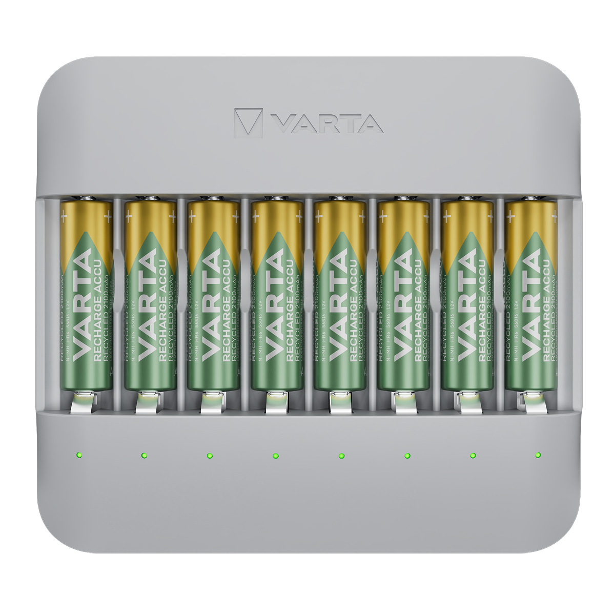 Varta Eco Charger Multi Recycled + 8x AA 2100 mAh, Ladegerät inkl. NiMh Akkus