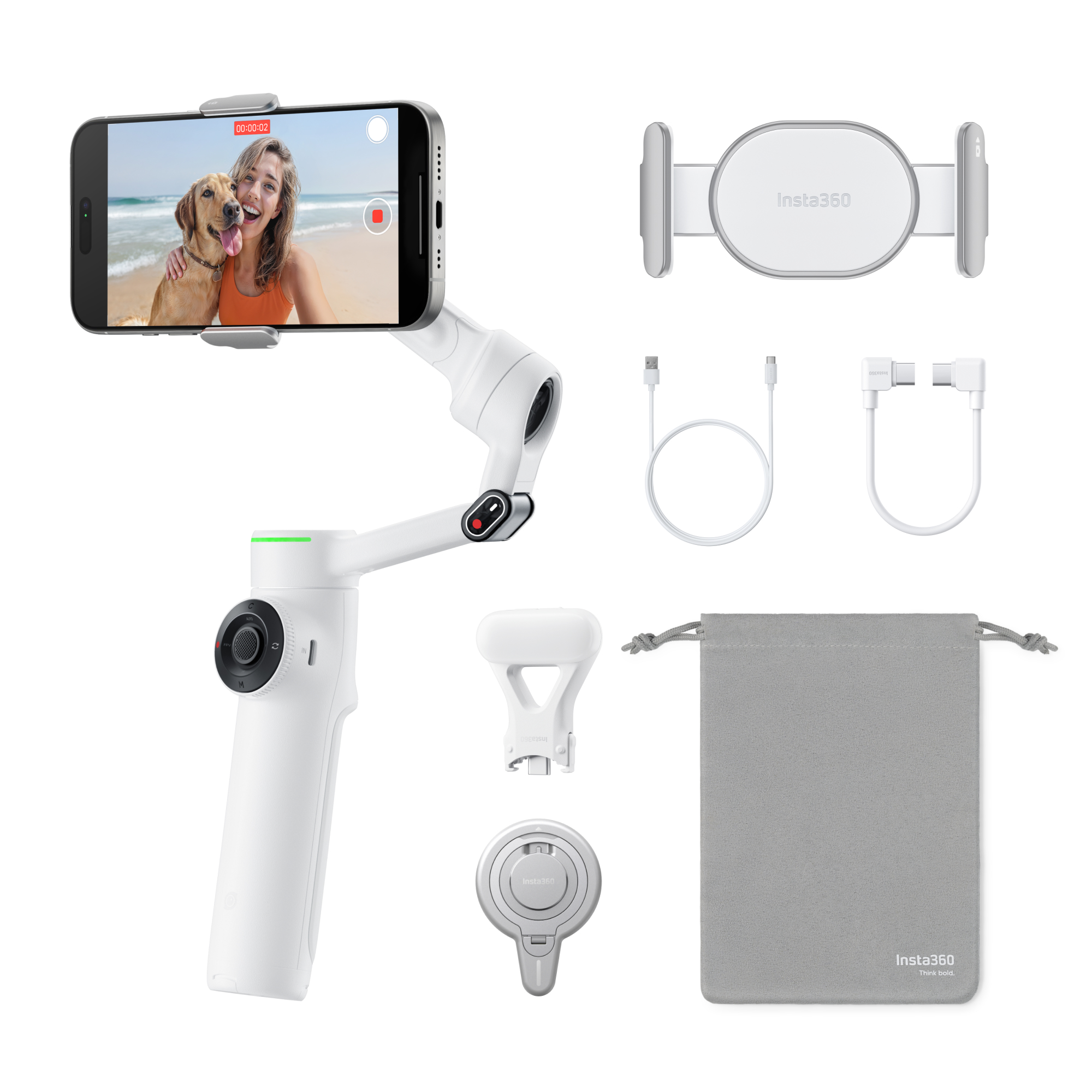 Insta360 Flow 2 Pro Creator Bundle Summit White