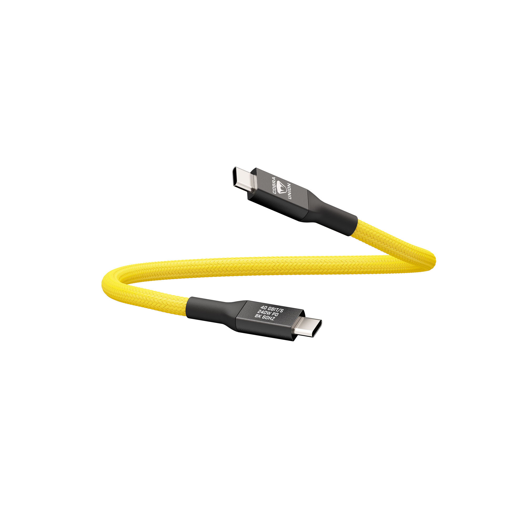 Cobra Union USB-C Kabel Gelb 40G 0,3m gerade