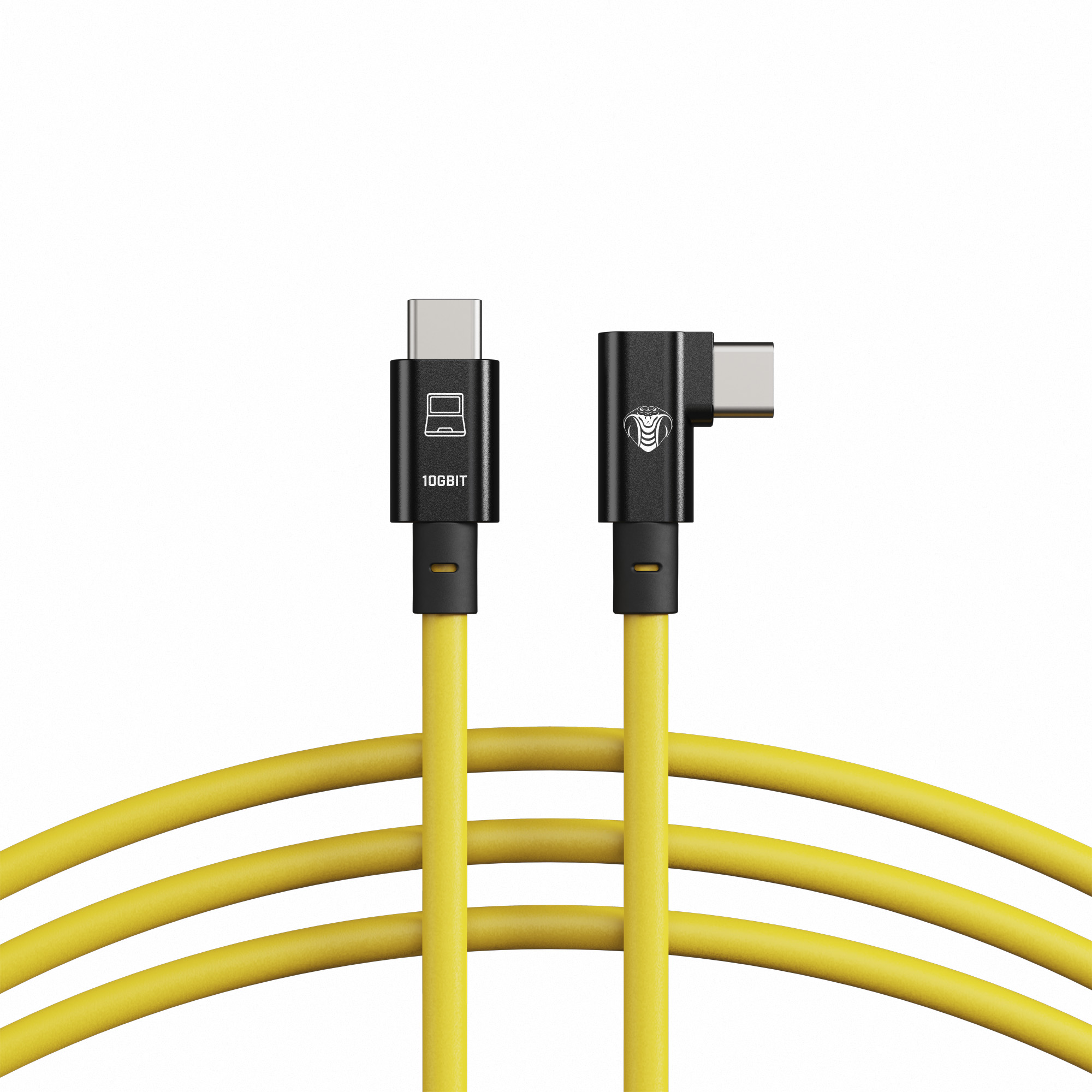 Cobra Union USB-C Kabel 10m winkel gelb
