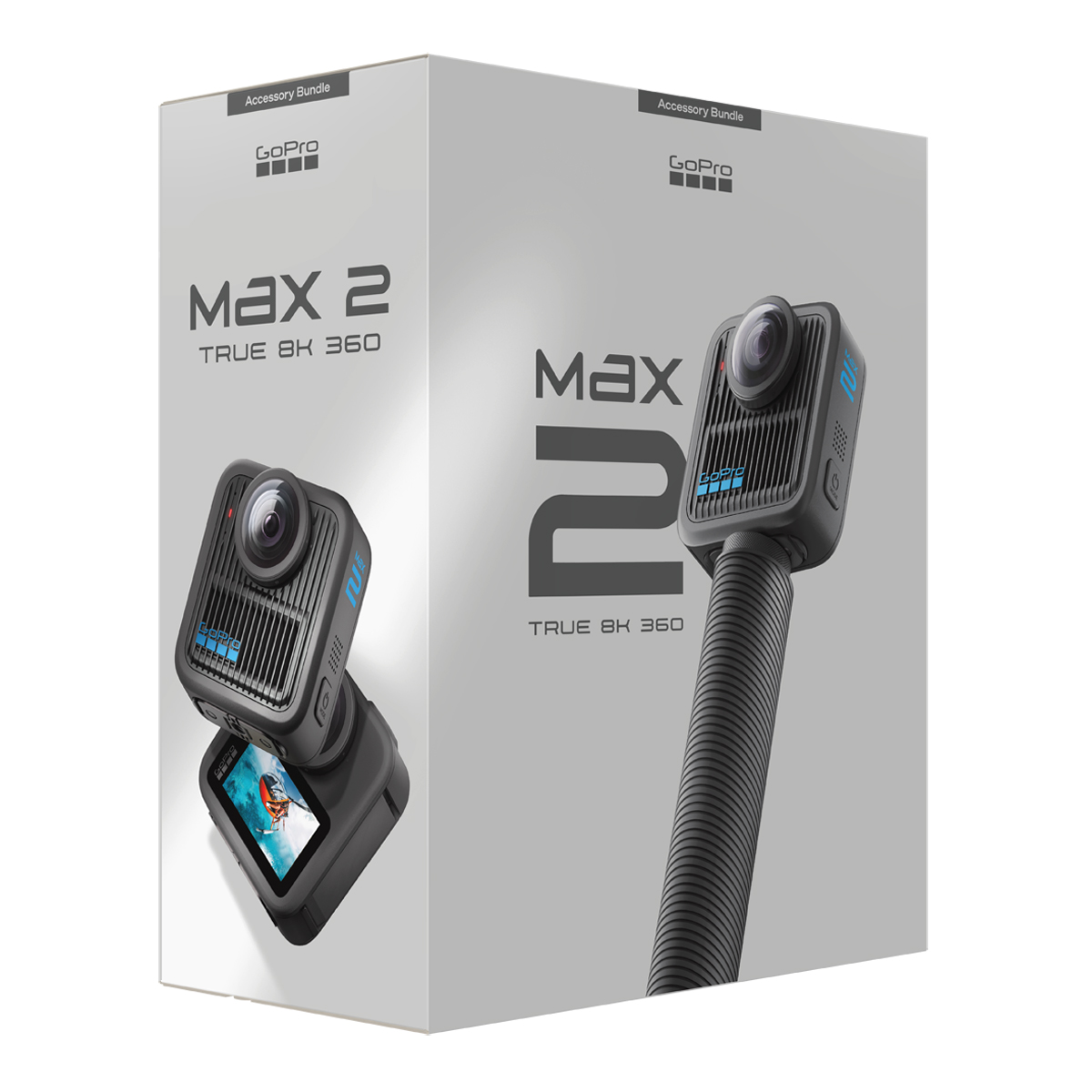 GoPro MAX2 Black Accessory Hard Bundle Actioncam, 2x Akkus, 64GB microSD-Karte