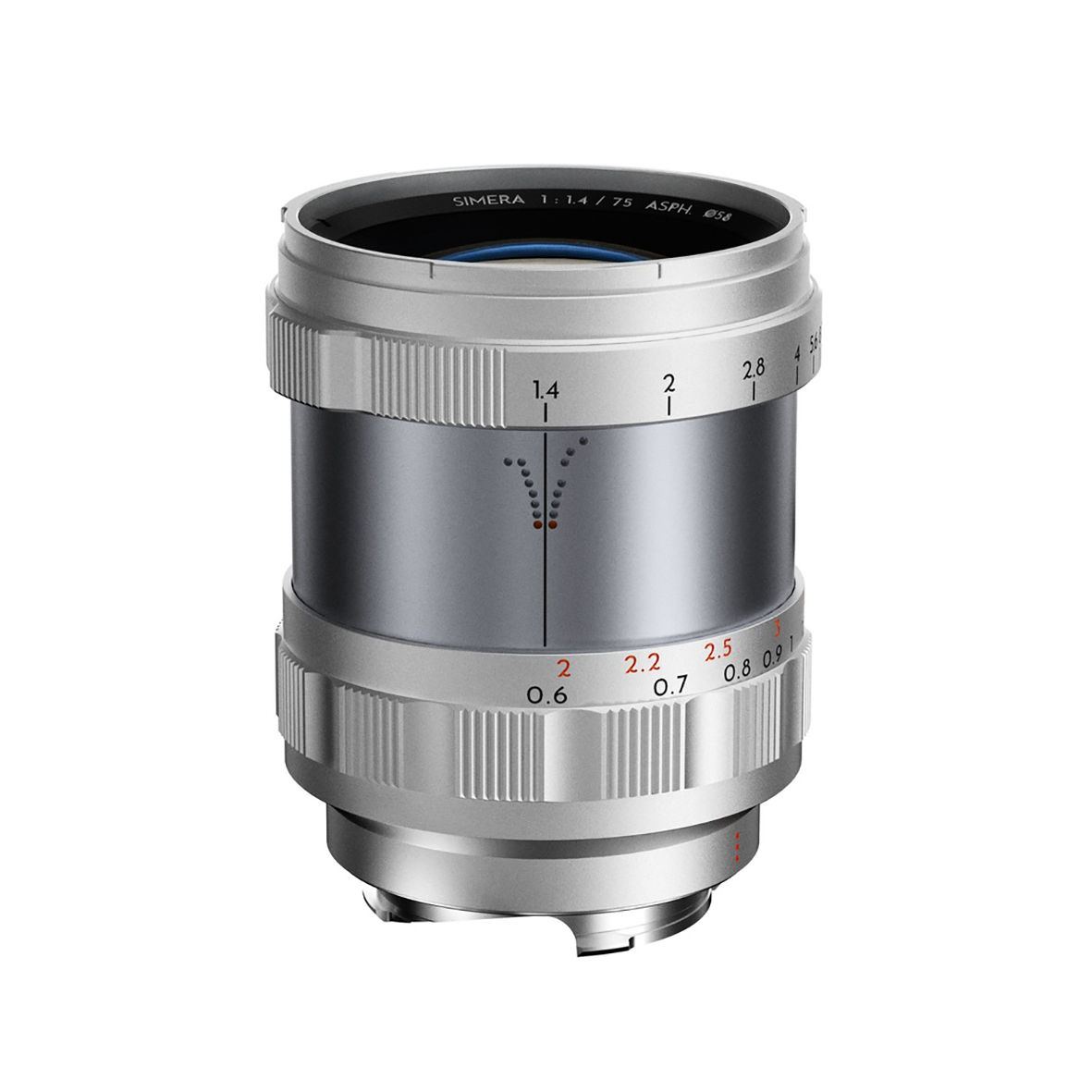 THYPOCH Full-frame Photography Lens Simera 75mm f1,4 for Leica M Mount,silb