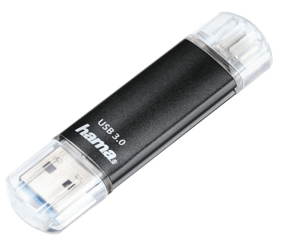 Hama FlashPen Laeta Twin USB 3.0 64 GB 40MB/s schwarz USB-Stick
