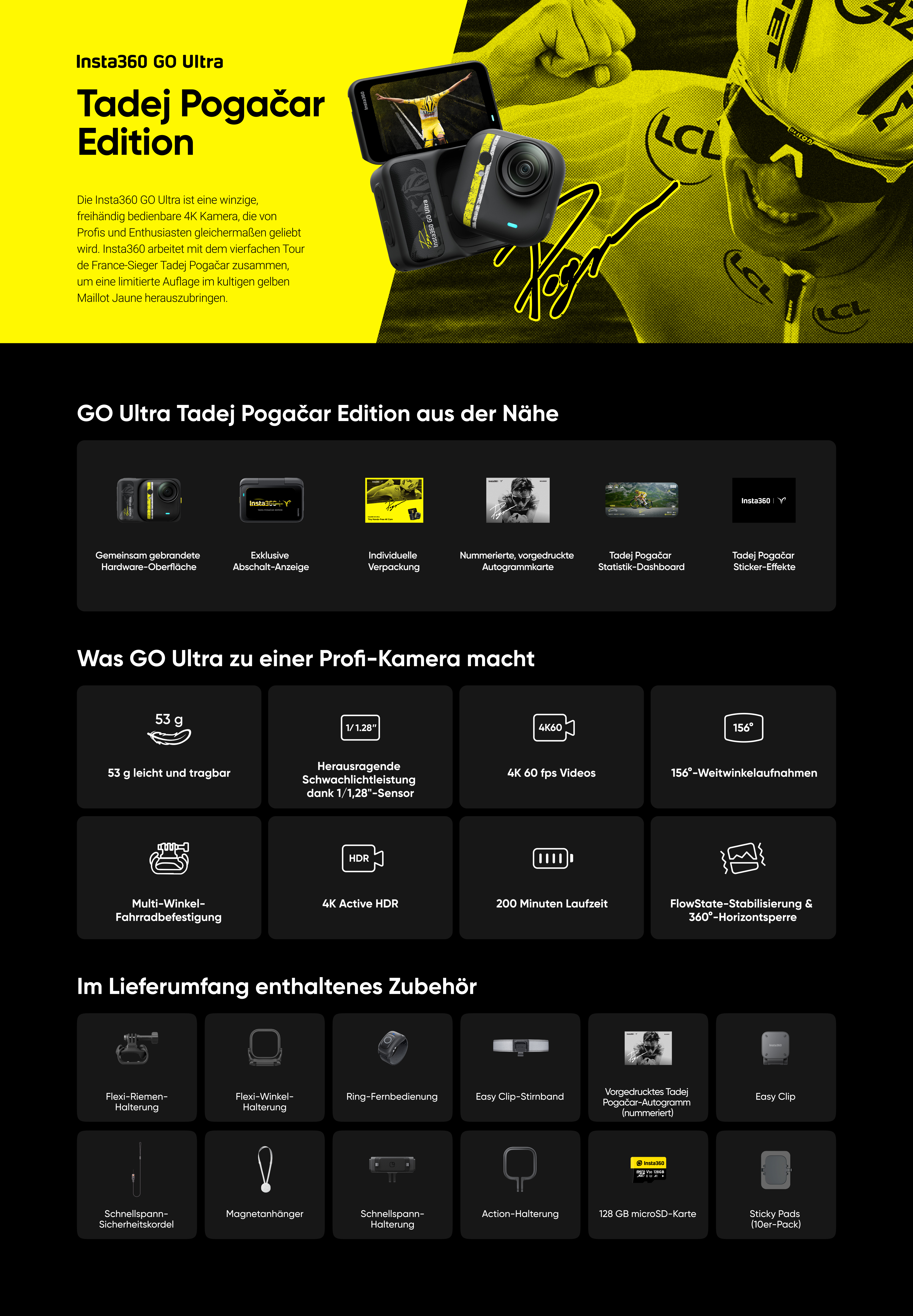 Insta360 GO Ultra Tadej Pogačar Edition