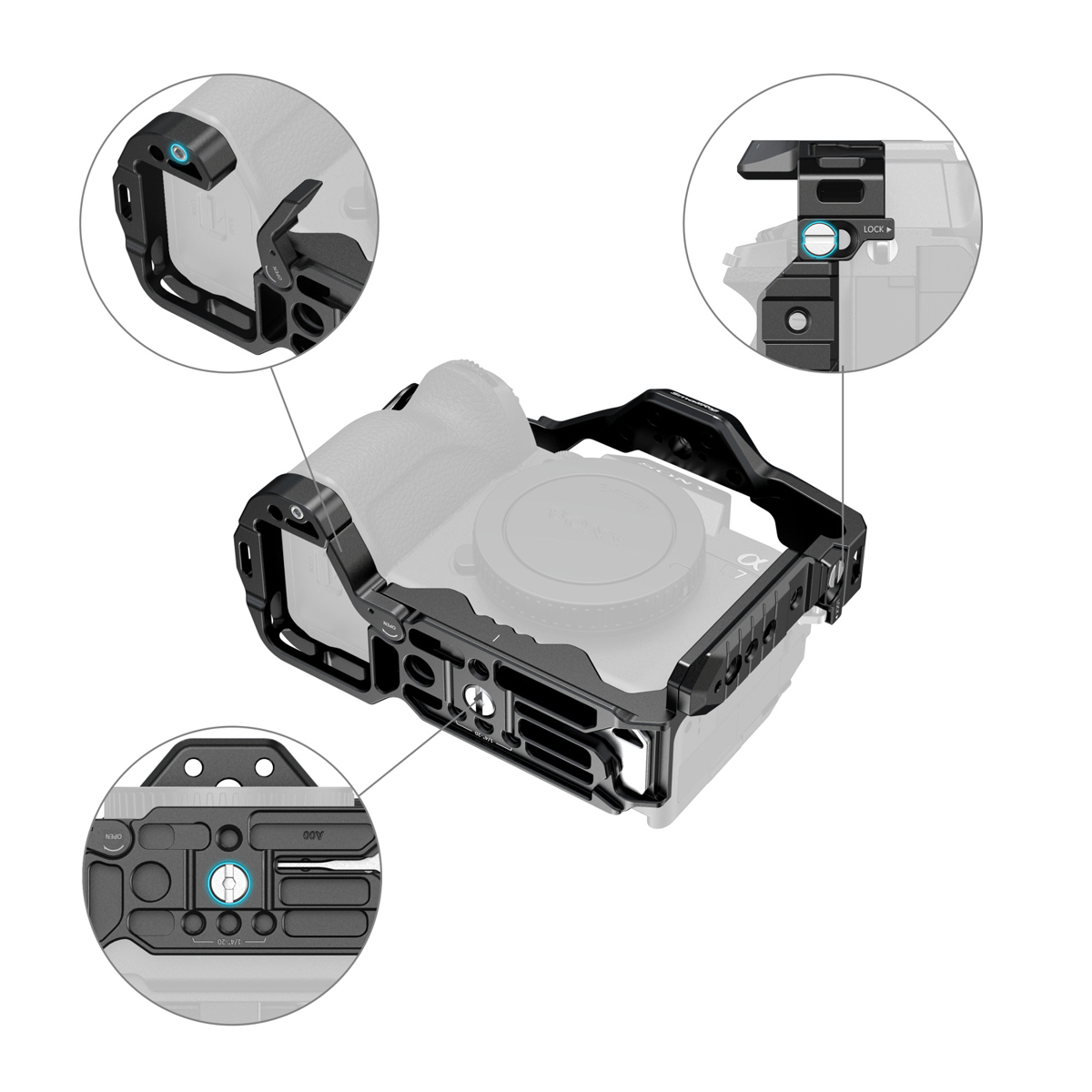 SmallRig 5599 für HawLock Cage Kit für Sony Alpha 7R V/7 IV/7S III Advanced Ed.