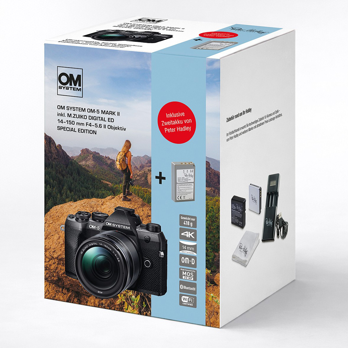 OM SYSTEM OM-5 II Special Edt. schwarz + ED 14-150 mm  II + PH Akku