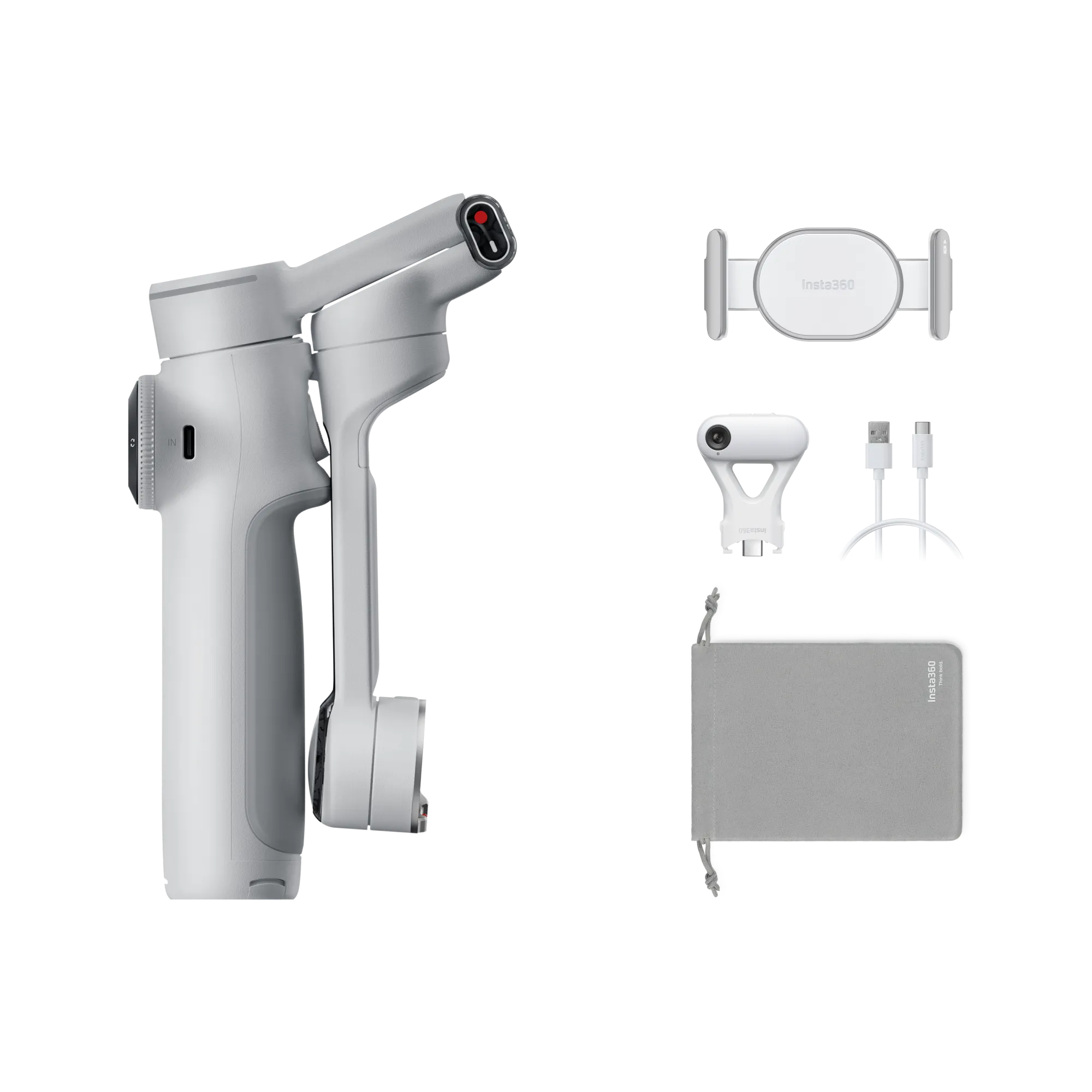 Insta360 Flow 2 Pro AI Tracker Bundle Stone Gray