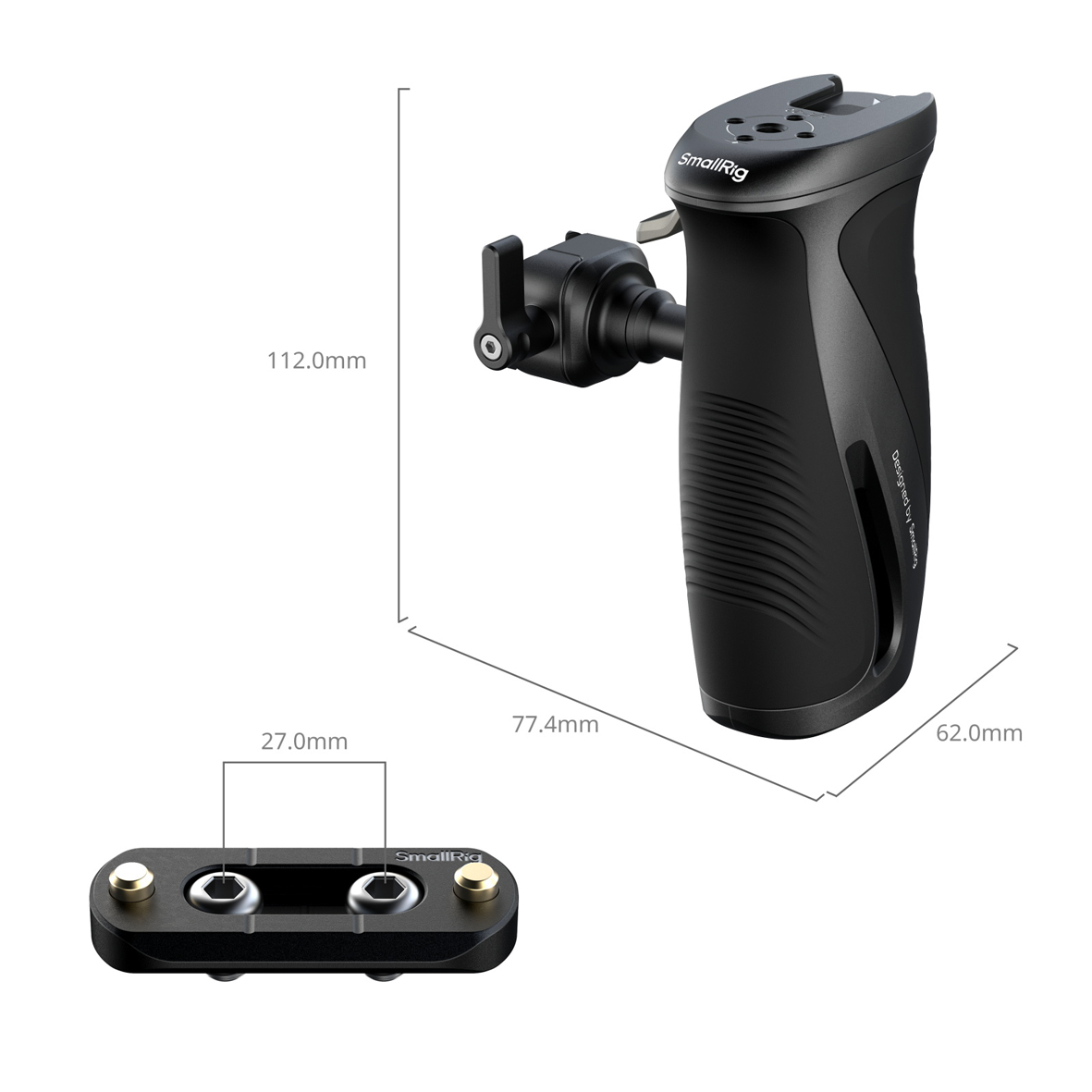 SmallRig 5160 Drehbarer Seitengriff mit NATO-Klemme