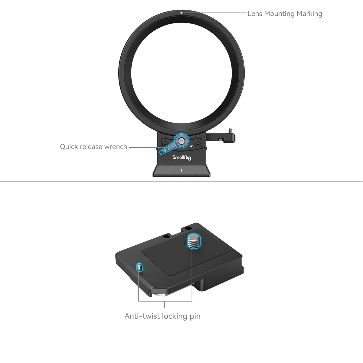 SmallRig 4300 Drehbares Horizontal- Vertikal-Montageplatten-Kit für Canon